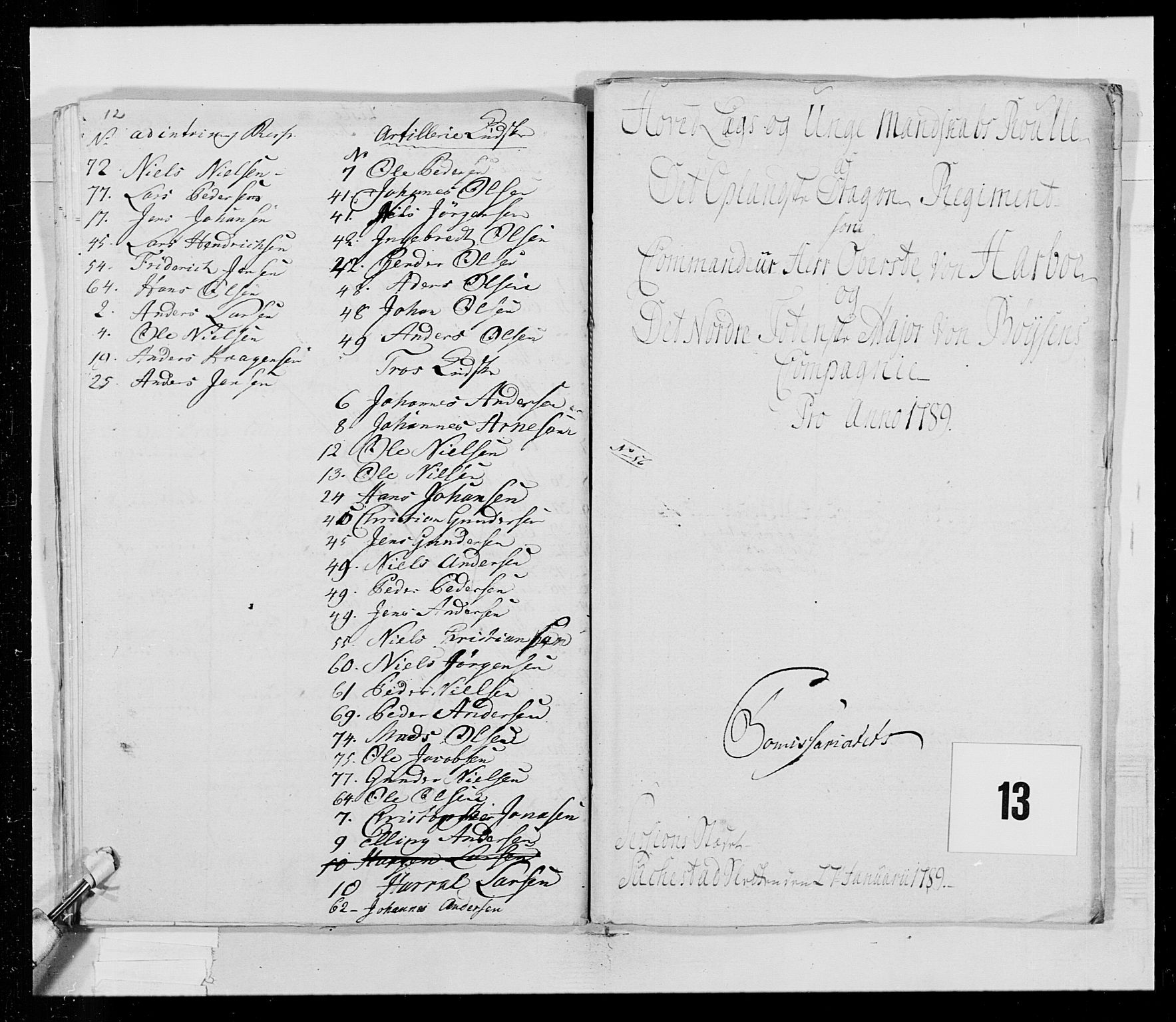 Generalitets- og kommissariatskollegiet, Det kongelige norske kommissariatskollegium, AV/RA-EA-5420/E/Eh/L0016: Opplandske dragonregiment, 1789-1801, p. 297