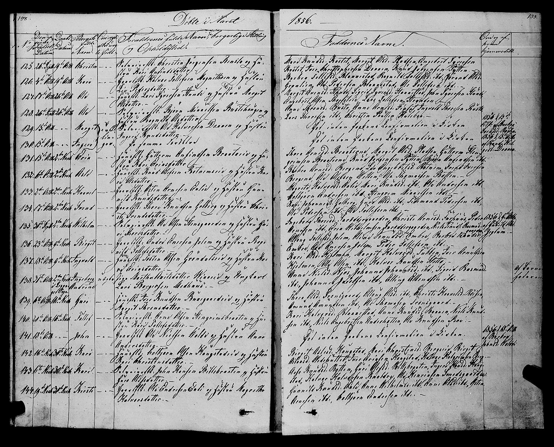Gol kirkebøker, SAKO/A-226/F/Fa/L0002: Parish register (official) no. I 2, 1837-1863, p. 198-199