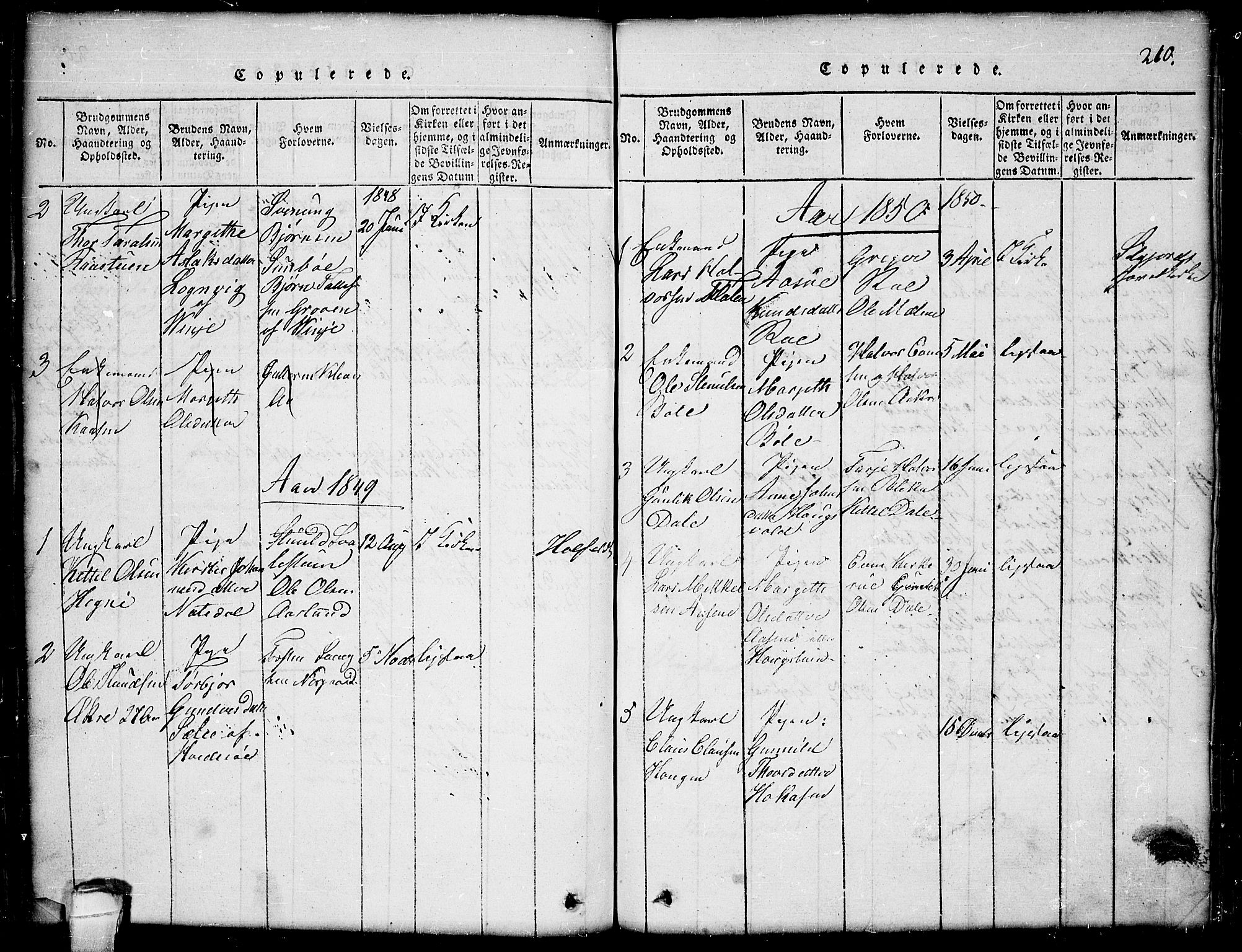 Seljord kirkebøker, SAKO/A-20/G/Gb/L0002: Parish register (copy) no. II 2, 1815-1854, p. 210