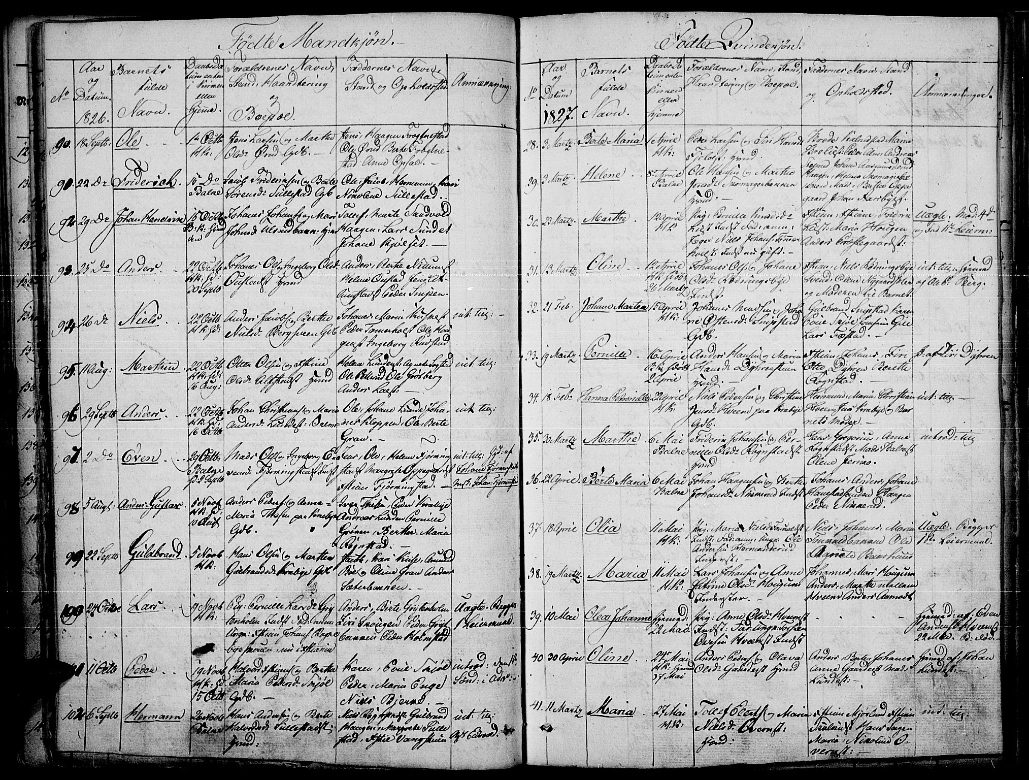 Toten prestekontor, AV/SAH-PREST-102/H/Ha/Haa/L0010: Parish register (official) no. 10, 1820-1828