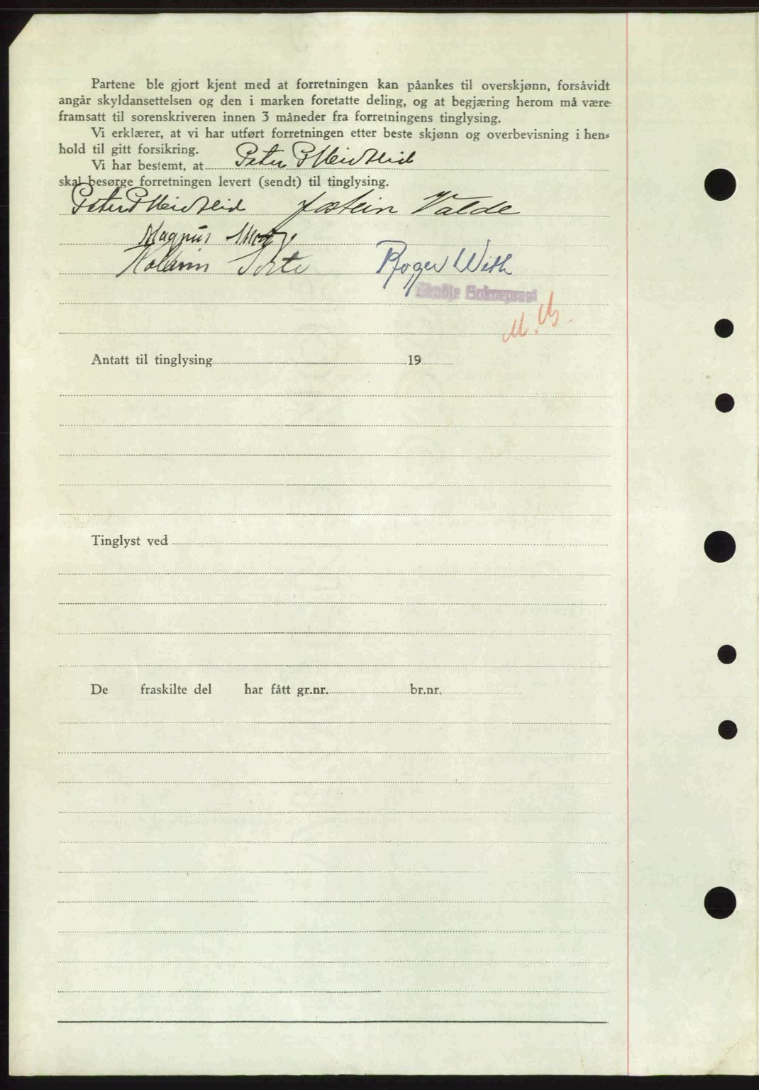 Nordre Sunnmøre sorenskriveri, AV/SAT-A-0006/1/2/2C/2Ca: Mortgage book no. A28, 1948-1948, Diary no: : 1450/1948