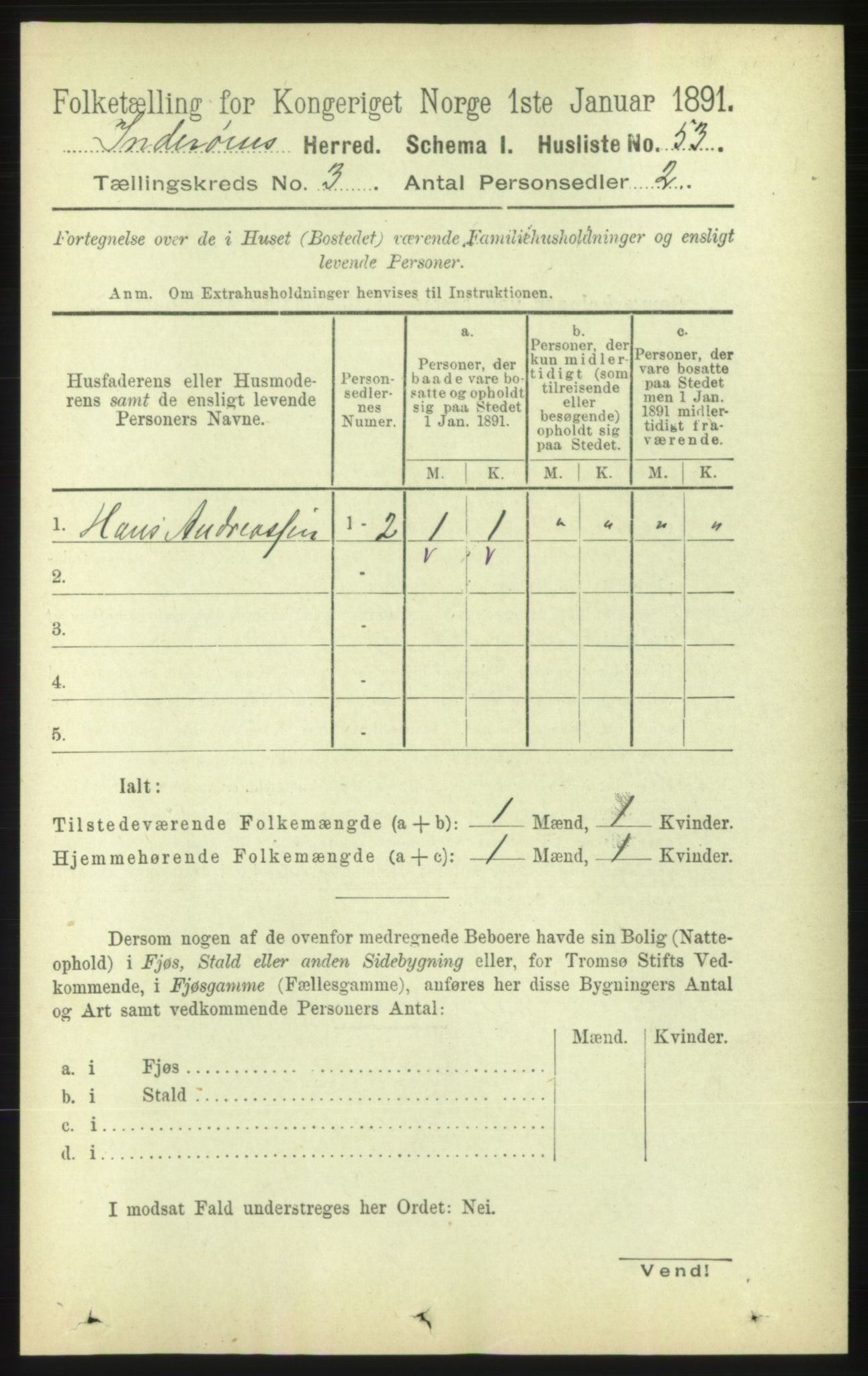 RA, 1891 census for 1729 Inderøy, 1891, p. 1911