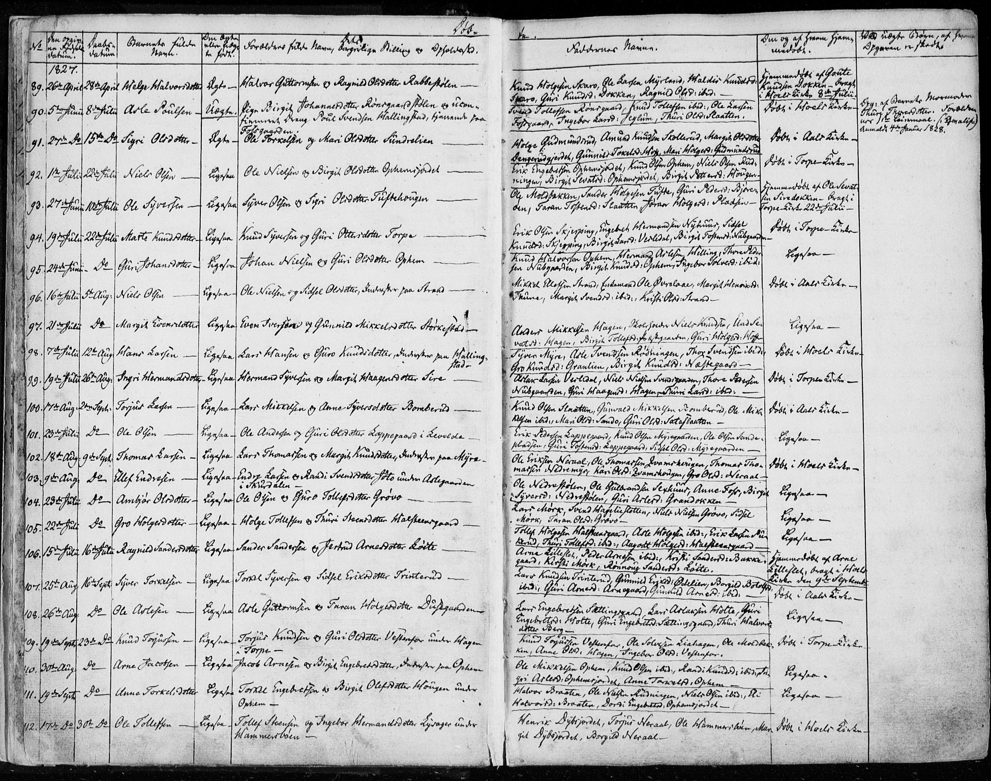 Ål kirkebøker, SAKO/A-249/F/Fa/L0005: Parish register (official) no. I 5, 1825-1848, p. 16