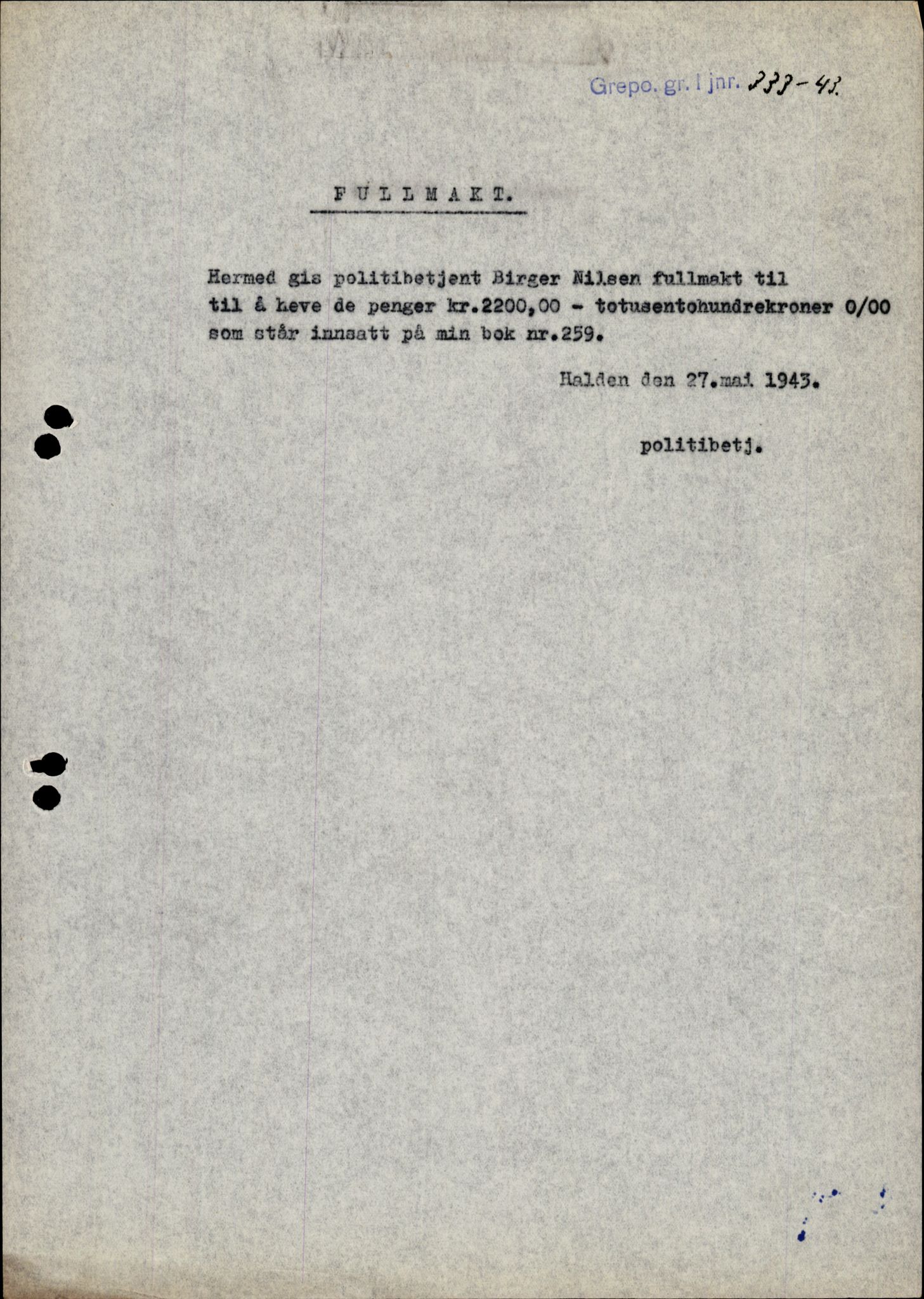 Forsvarets Overkommando. 2 kontor. Arkiv 11.4. Spredte tyske arkivsaker, AV/RA-RAFA-7031/D/Dar/Darc/L0006: BdSN, 1942-1945, p. 1130