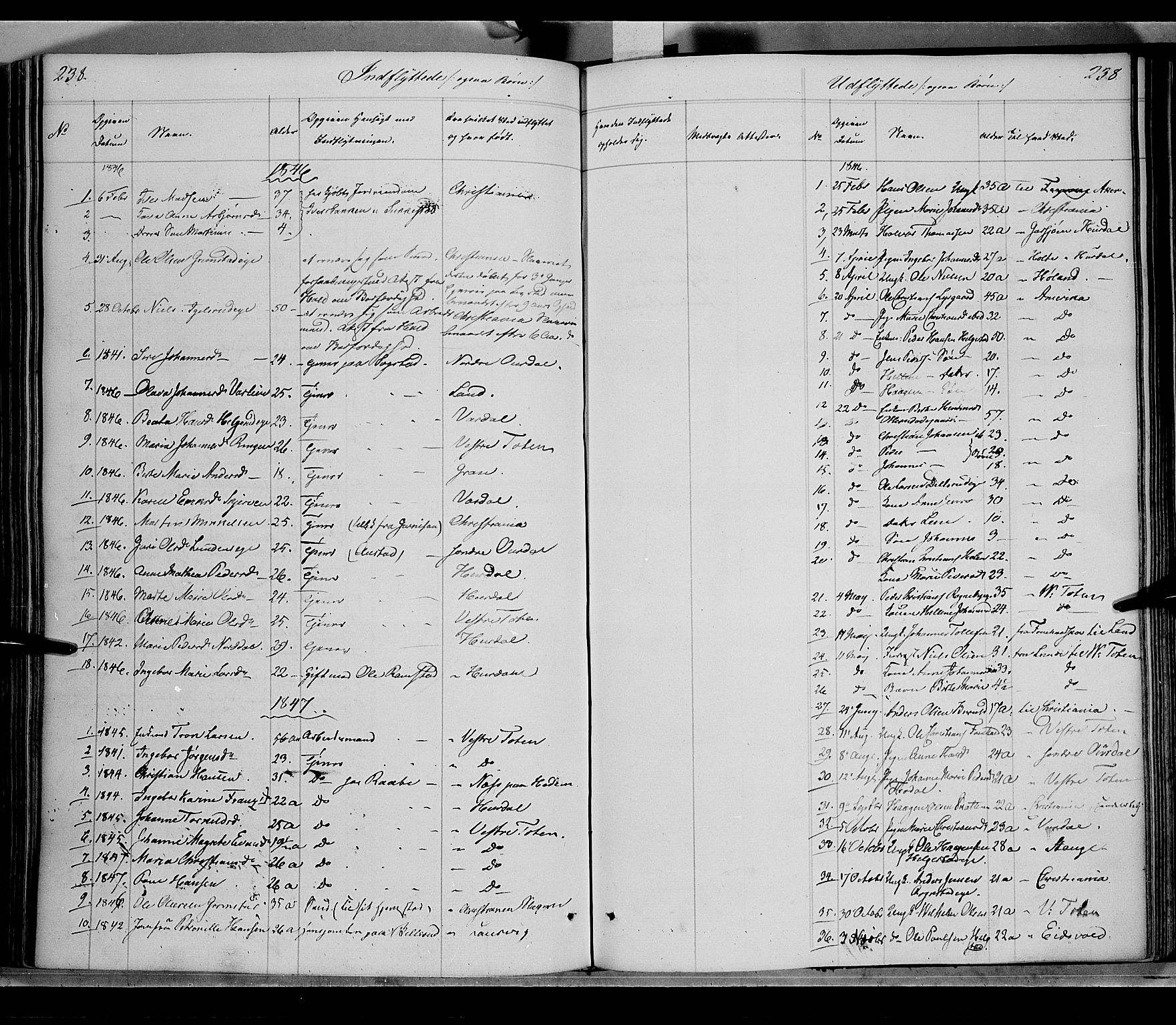 Østre Toten prestekontor, SAH/PREST-104/H/Ha/Haa/L0002: Parish register (official) no. 2, 1840-1847, p. 238