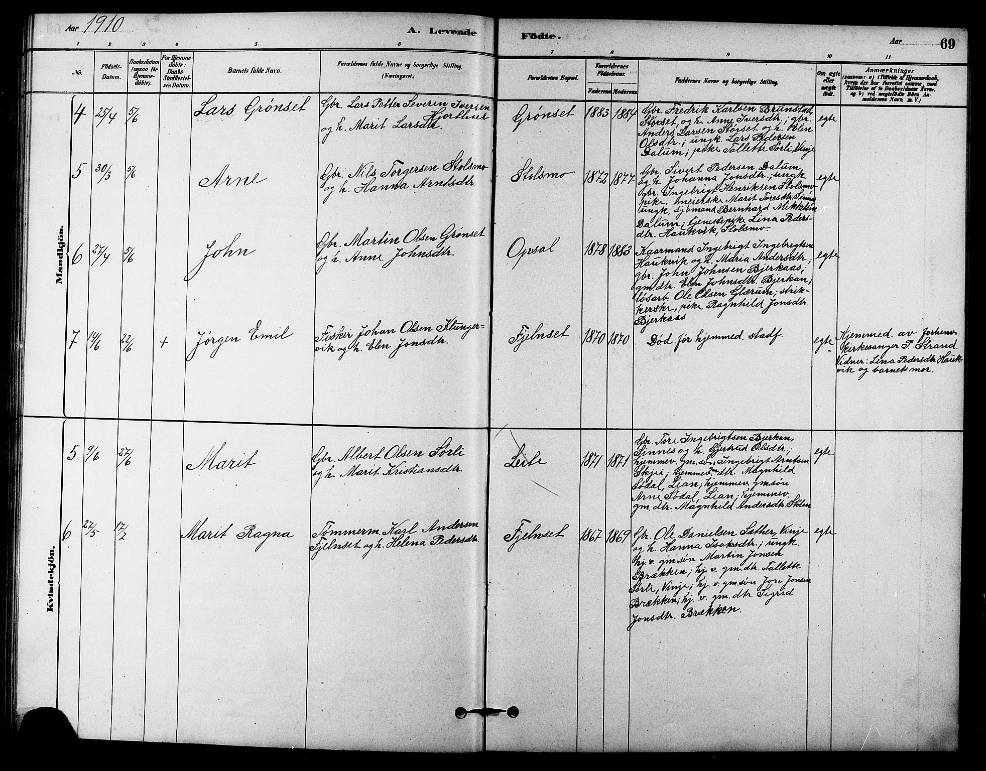 Ministerialprotokoller, klokkerbøker og fødselsregistre - Sør-Trøndelag, SAT/A-1456/631/L0514: Parish register (copy) no. 631C02, 1879-1912, p. 69