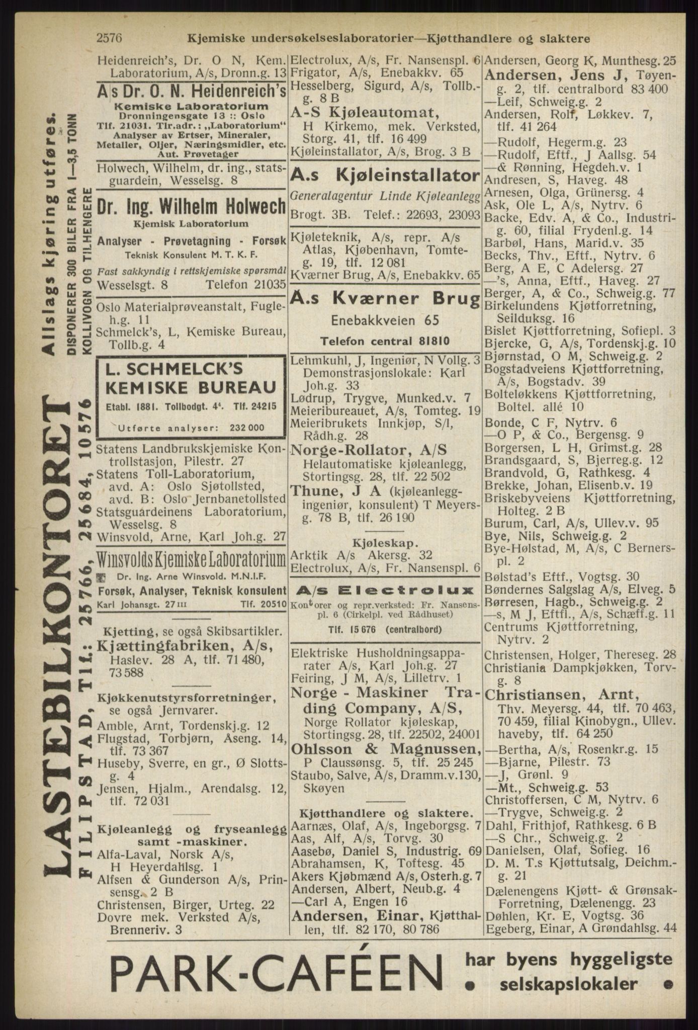 Kristiania/Oslo adressebok, PUBL/-, 1937, p. 2576