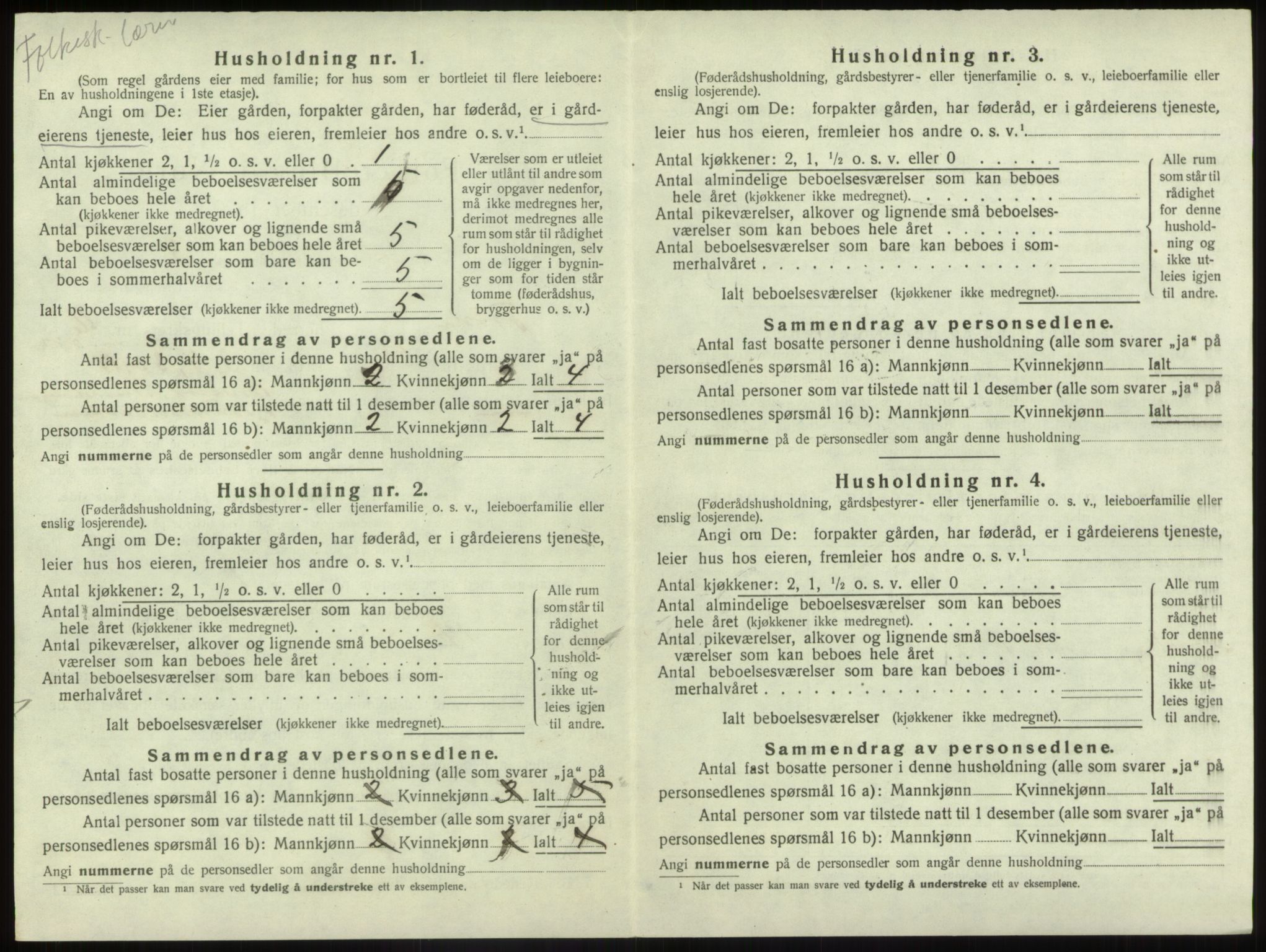 SAB, 1920 census for Førde, 1920, p. 811