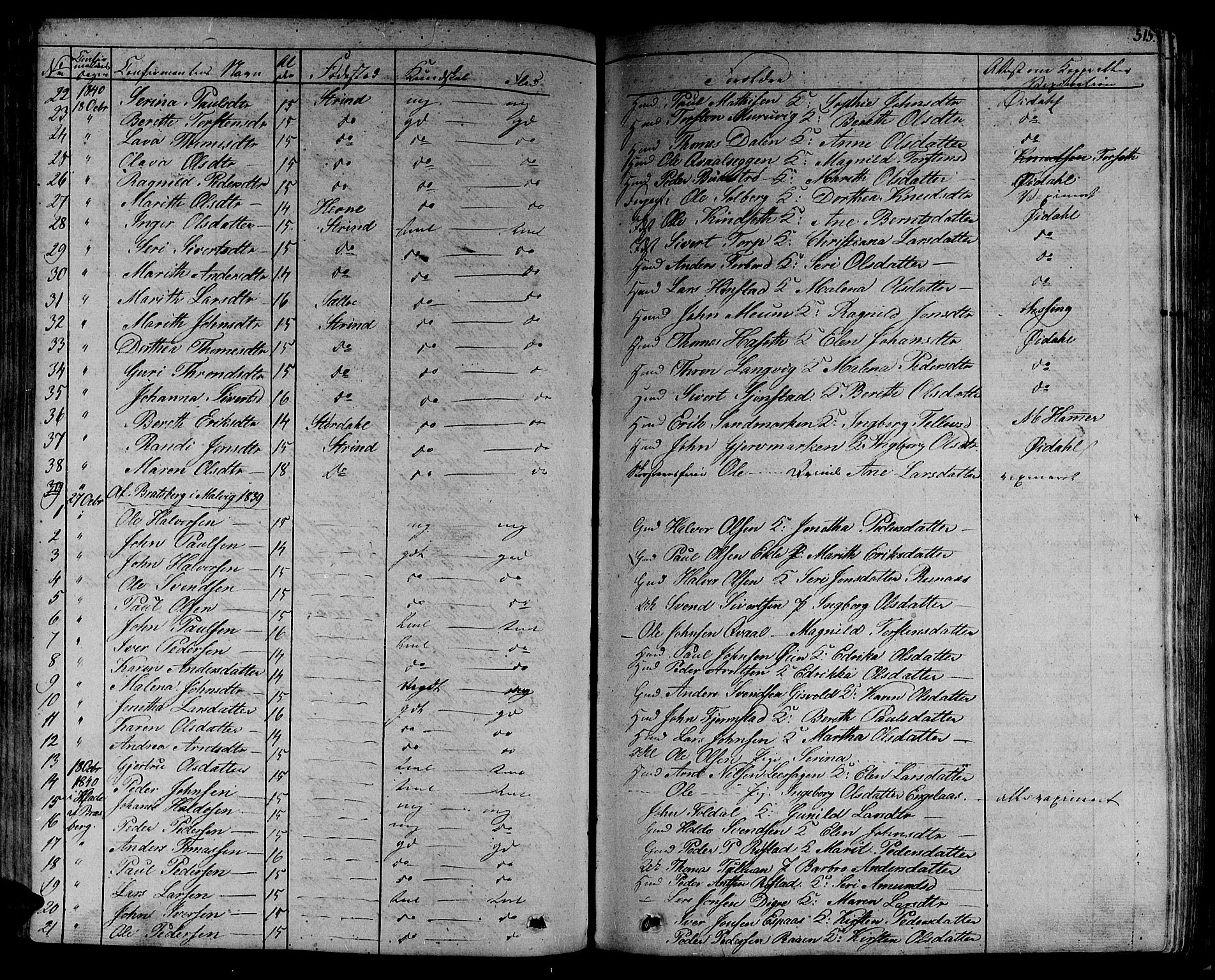 Ministerialprotokoller, klokkerbøker og fødselsregistre - Sør-Trøndelag, SAT/A-1456/606/L0286: Parish register (official) no. 606A04 /1, 1823-1840, p. 315