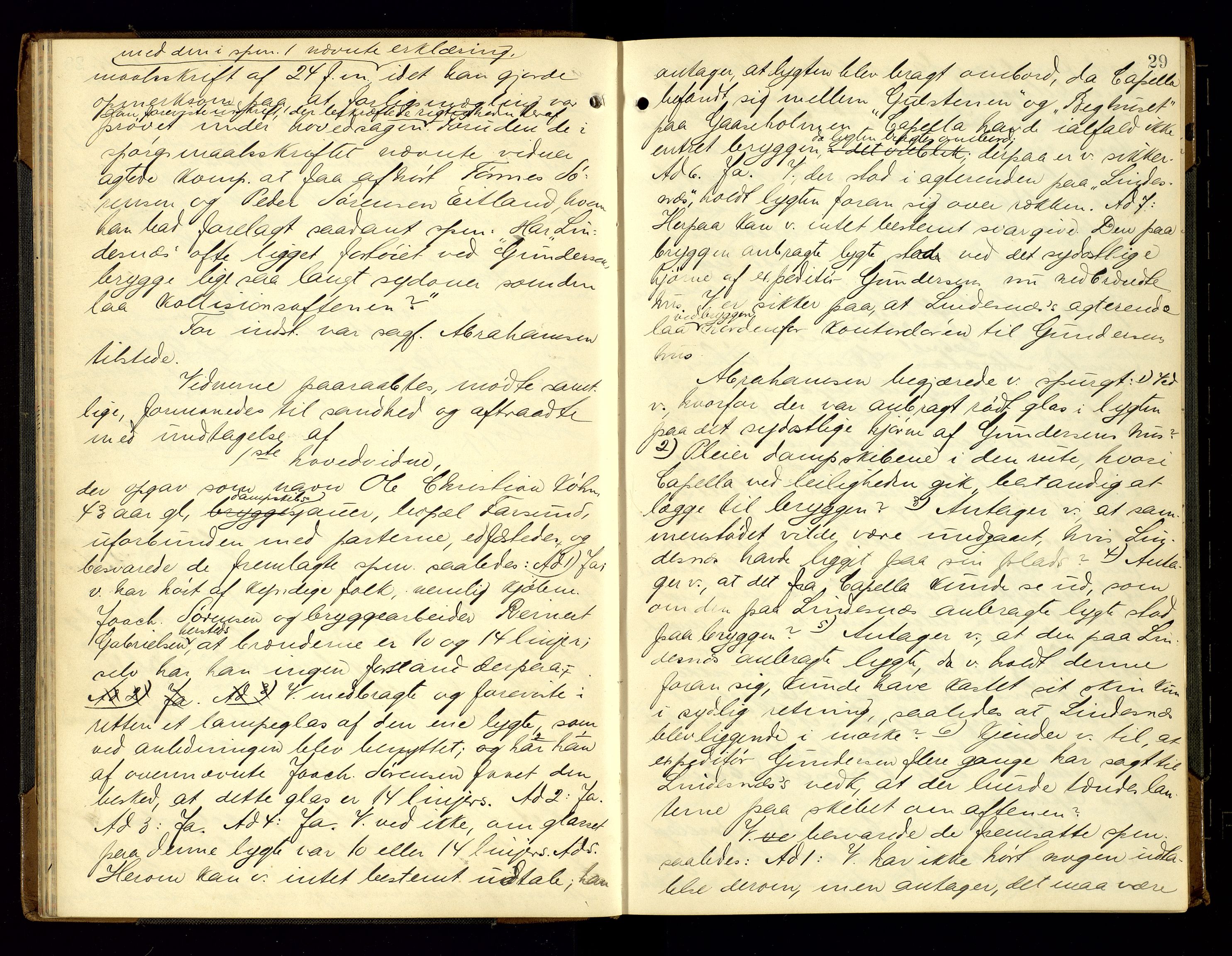Lyngdal sorenskriveri, AV/SAK-1221-0004/F/Fb/L0093: Ekstrarettsprotokoll nr. 29, 1901-1904, p. 29