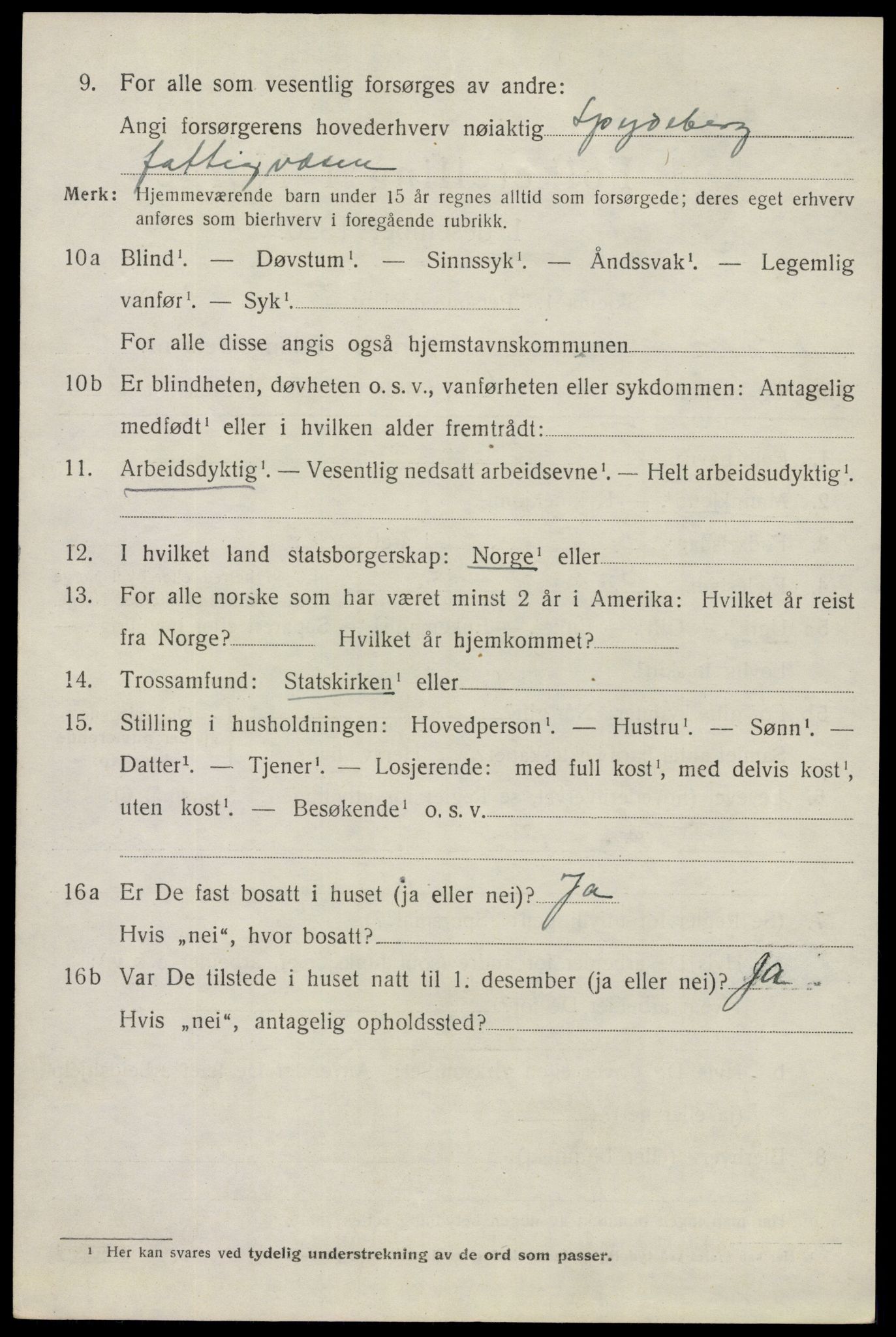 SAO, 1920 census for Spydeberg, 1920, p. 2814