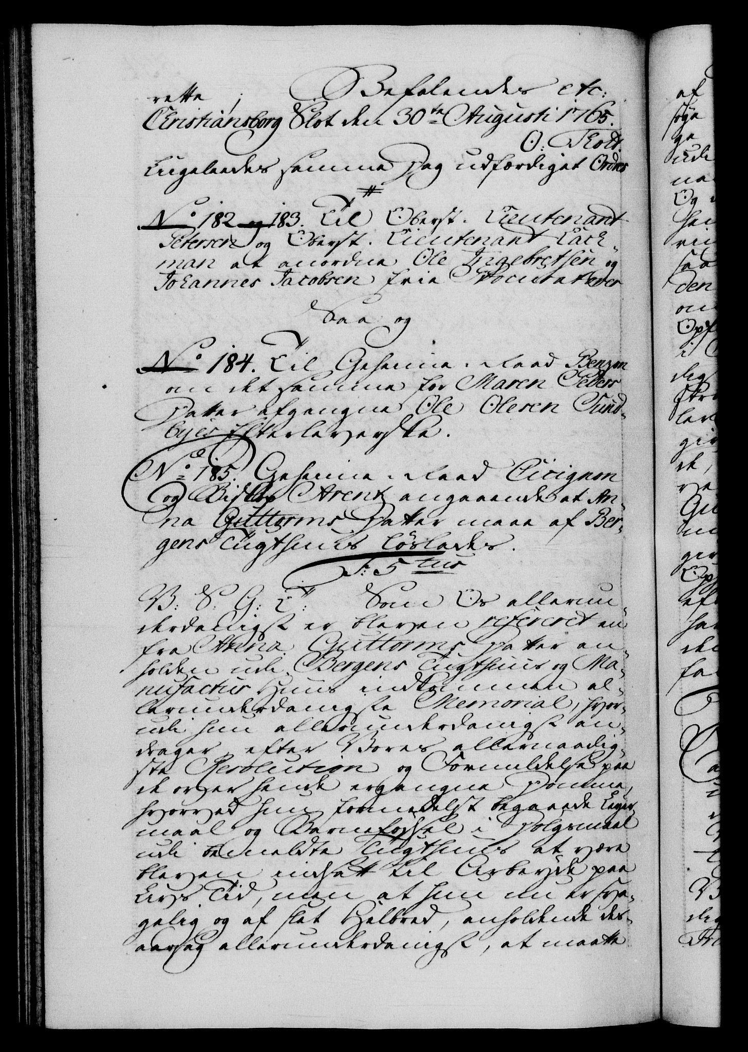 Danske Kanselli 1572-1799, RA/EA-3023/F/Fc/Fca/Fcab/L0037: Norske tegnelser, 1762-1766, p. 534b