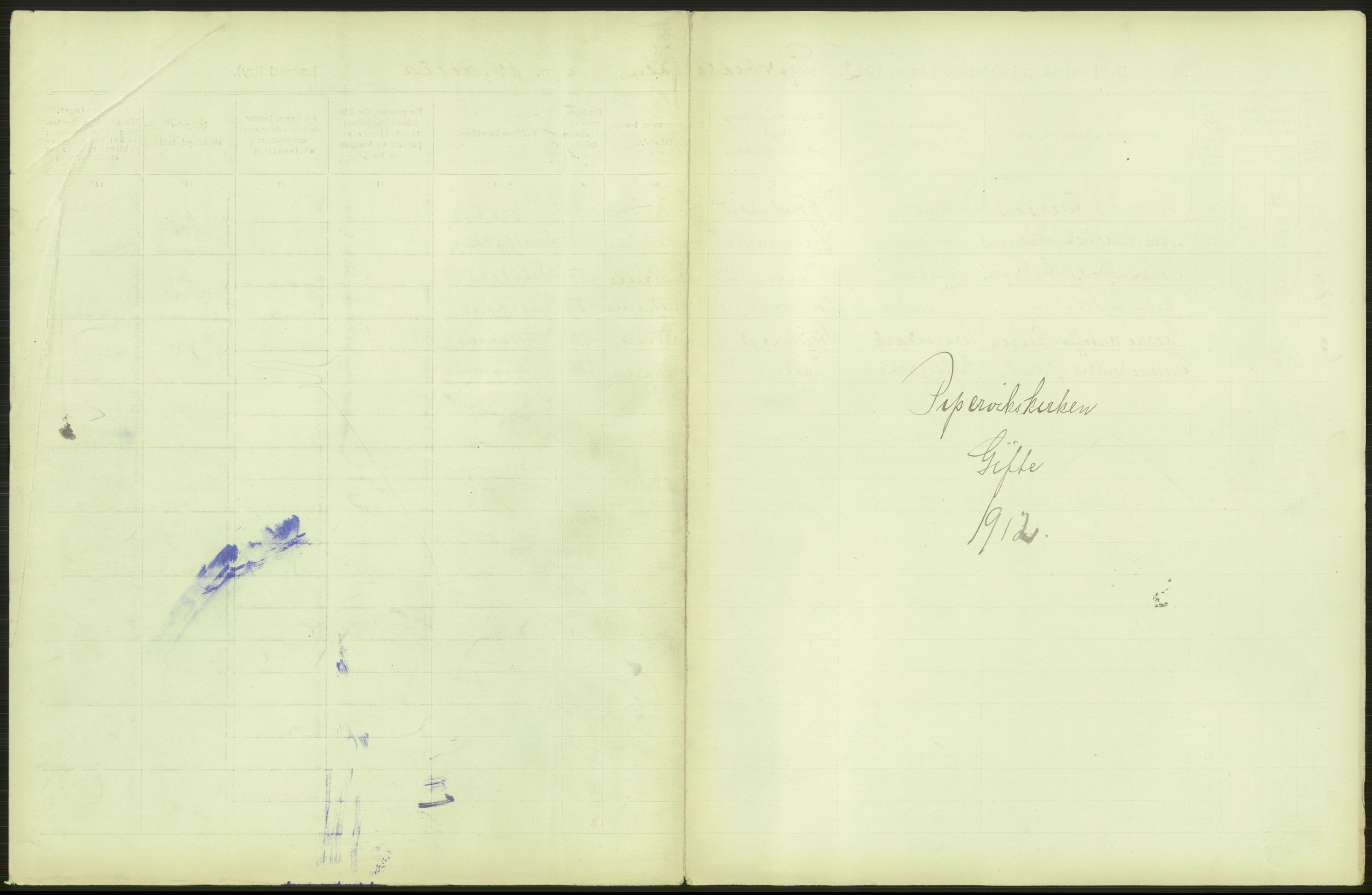 Statistisk sentralbyrå, Sosiodemografiske emner, Befolkning, AV/RA-S-2228/D/Df/Dfb/Dfbb/L0008: Kristiania: Gifte, 1912, p. 15