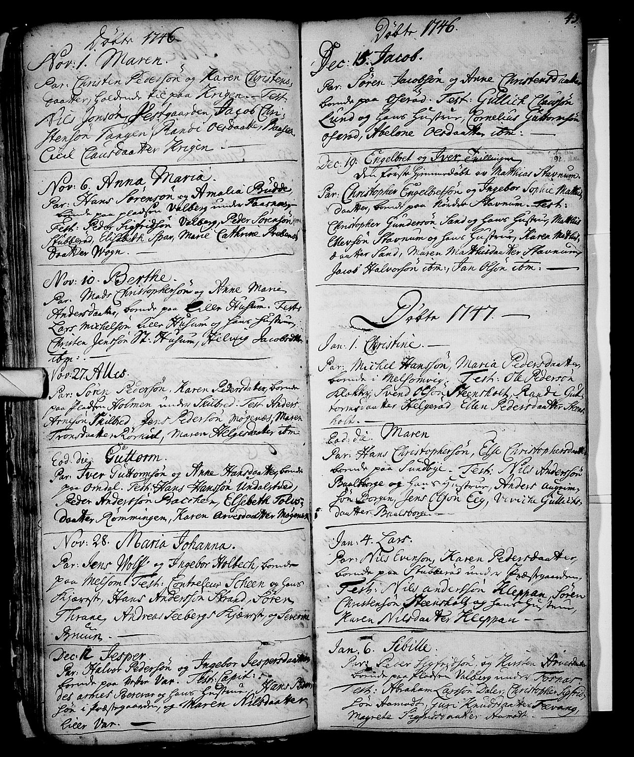 Stokke kirkebøker, AV/SAKO-A-320/F/Fa/L0002: Parish register (official) no. I 2, 1732-1770, p. 45