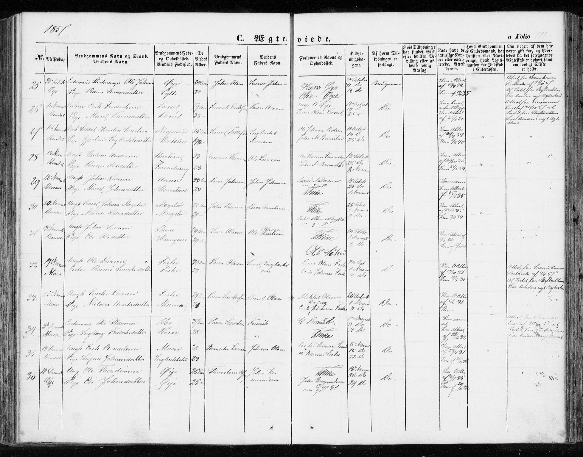 Ministerialprotokoller, klokkerbøker og fødselsregistre - Møre og Romsdal, AV/SAT-A-1454/595/L1044: Parish register (official) no. 595A06, 1852-1863, p. 177