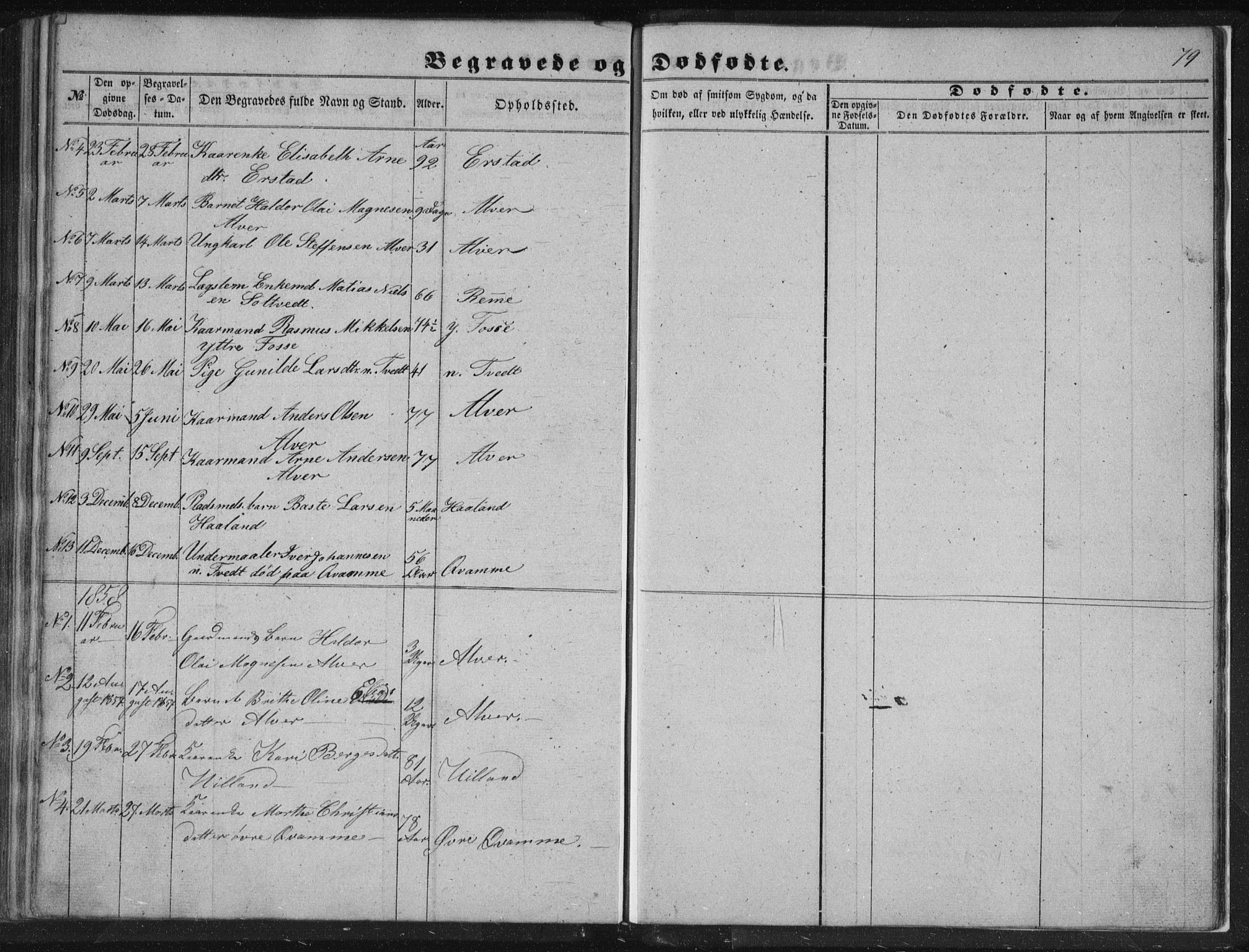 Alversund Sokneprestembete, SAB/A-73901/H/Ha/Hab: Parish register (copy) no. A 1, 1852-1864, p. 79
