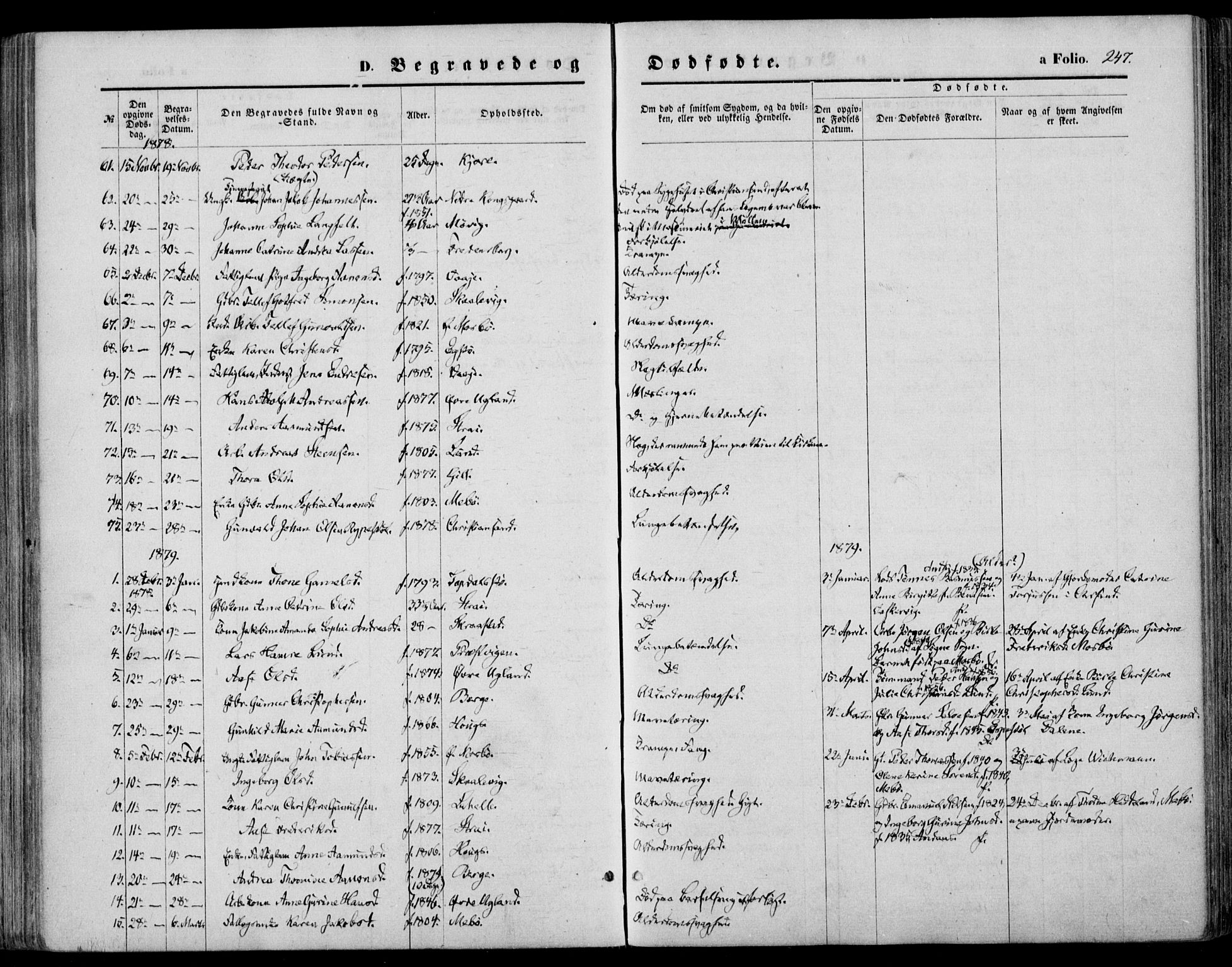 Oddernes sokneprestkontor, AV/SAK-1111-0033/F/Fa/Faa/L0008: Parish register (official) no. A 8, 1864-1880, p. 247