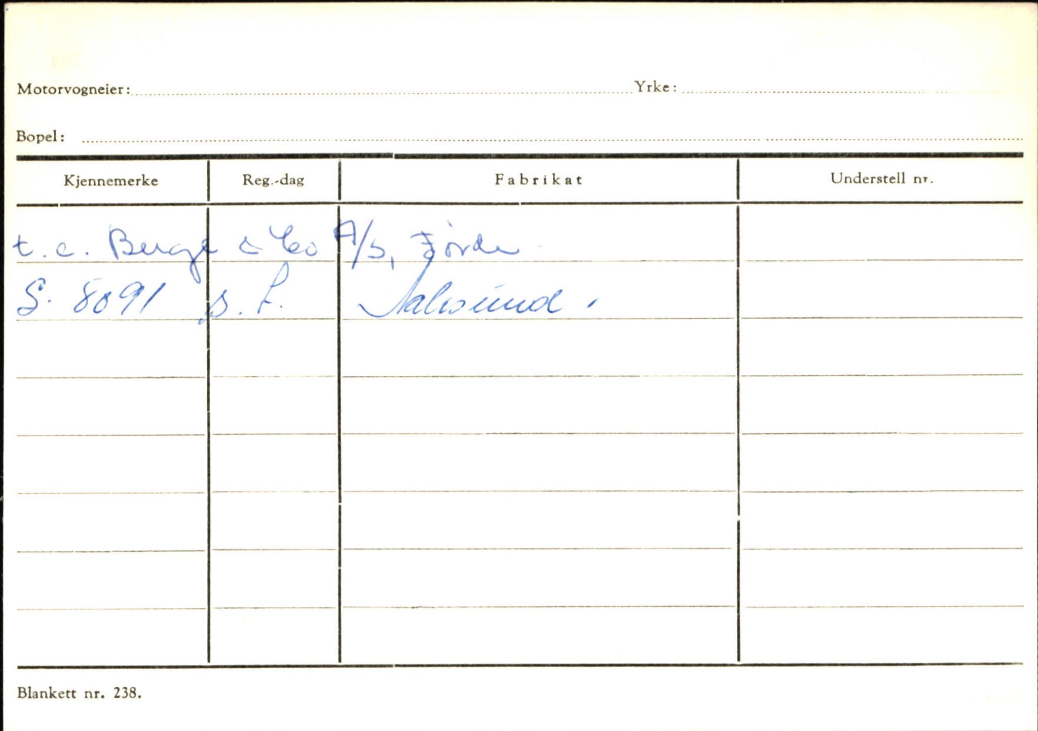 Statens vegvesen, Sogn og Fjordane vegkontor, SAB/A-5301/4/F/L0144: Registerkort Vågsøy A-R, 1945-1975, p. 1347