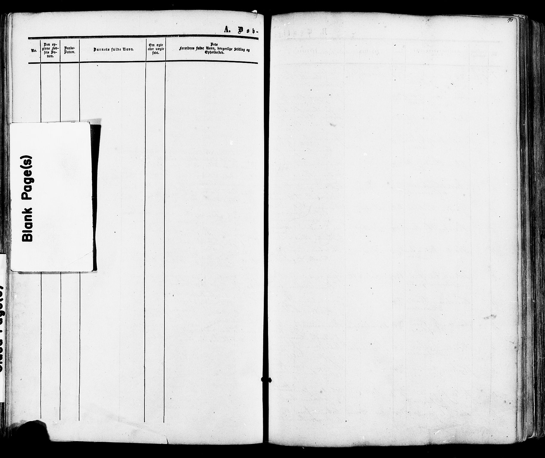 Fredrikstad prestekontor Kirkebøker, AV/SAO-A-11082/F/Fa/L0006: Parish register (official) no. 6, 1857-1878, p. 190