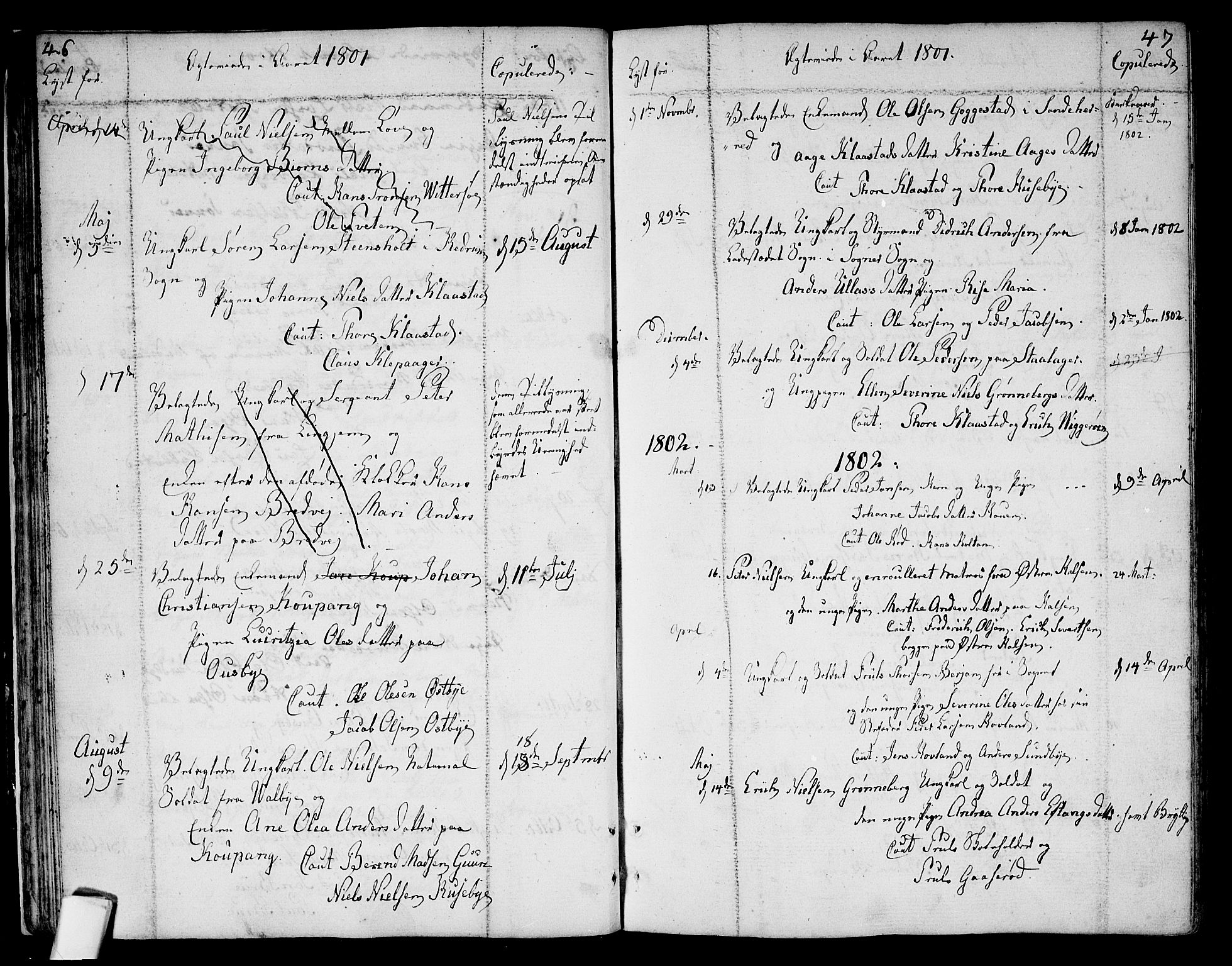 Tjølling kirkebøker, SAKO/A-60/F/Fa/L0004: Parish register (official) no. 4, 1779-1817, p. 46-47