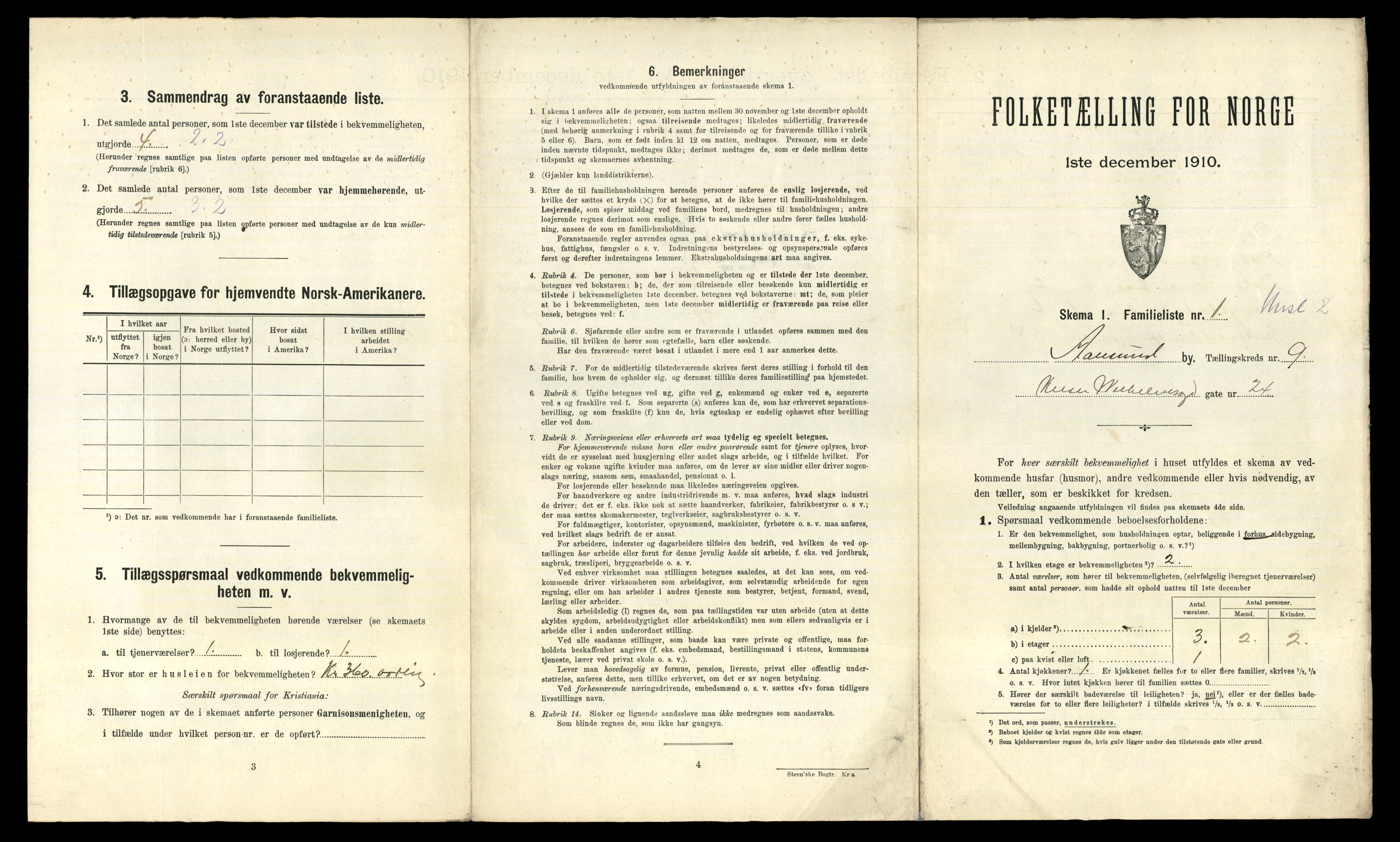 RA, 1910 census for Ålesund, 1910, p. 3301