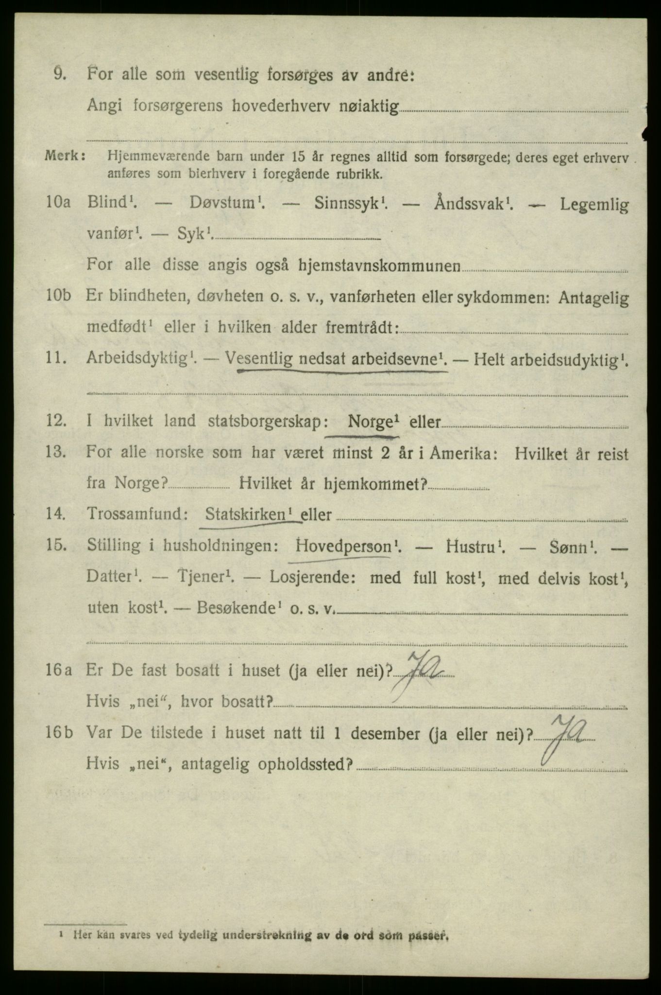 SAB, 1920 census for Innvik, 1920, p. 6762