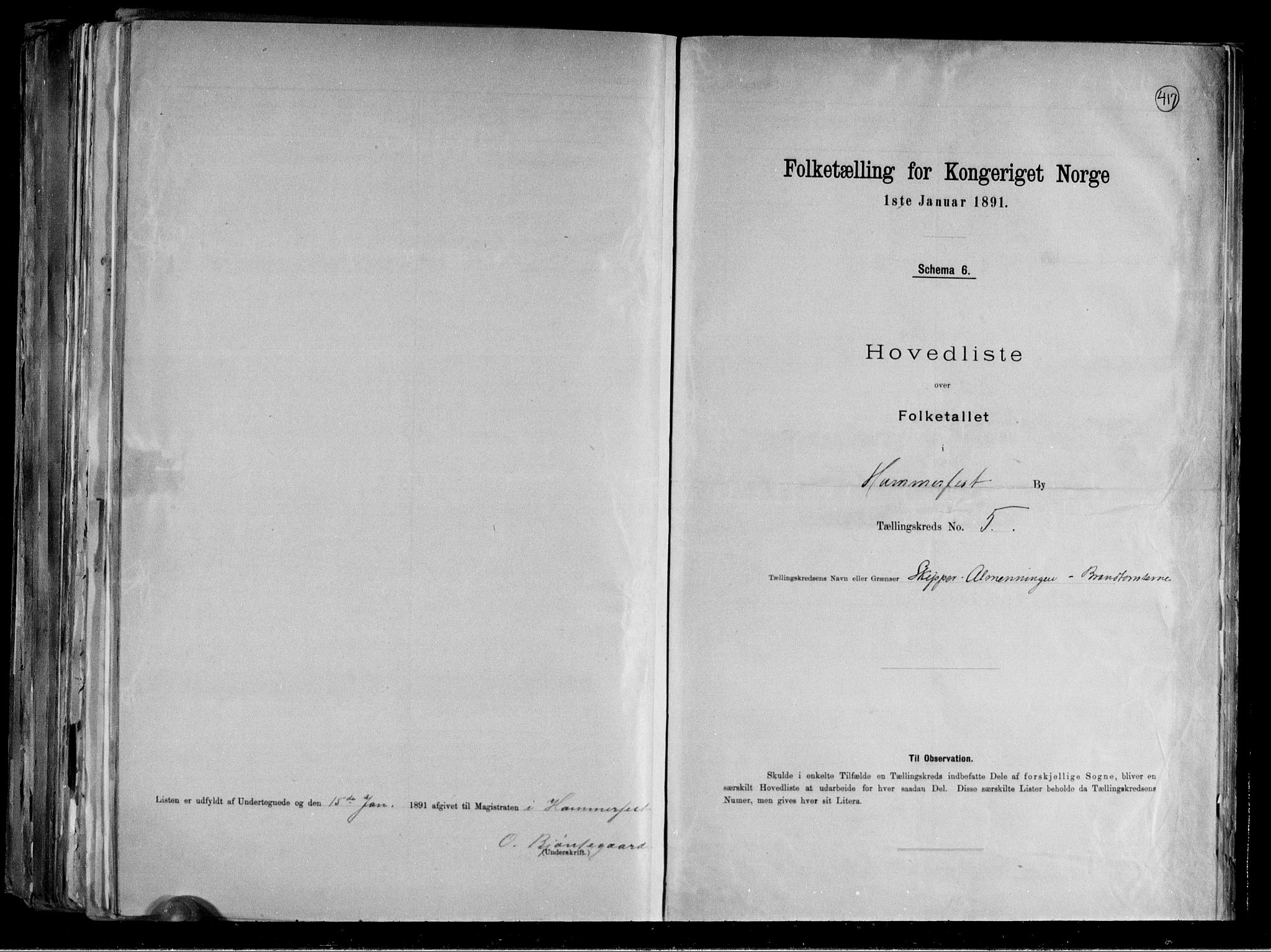 RA, 1891 census for 2001 Hammerfest, 1891, p. 13
