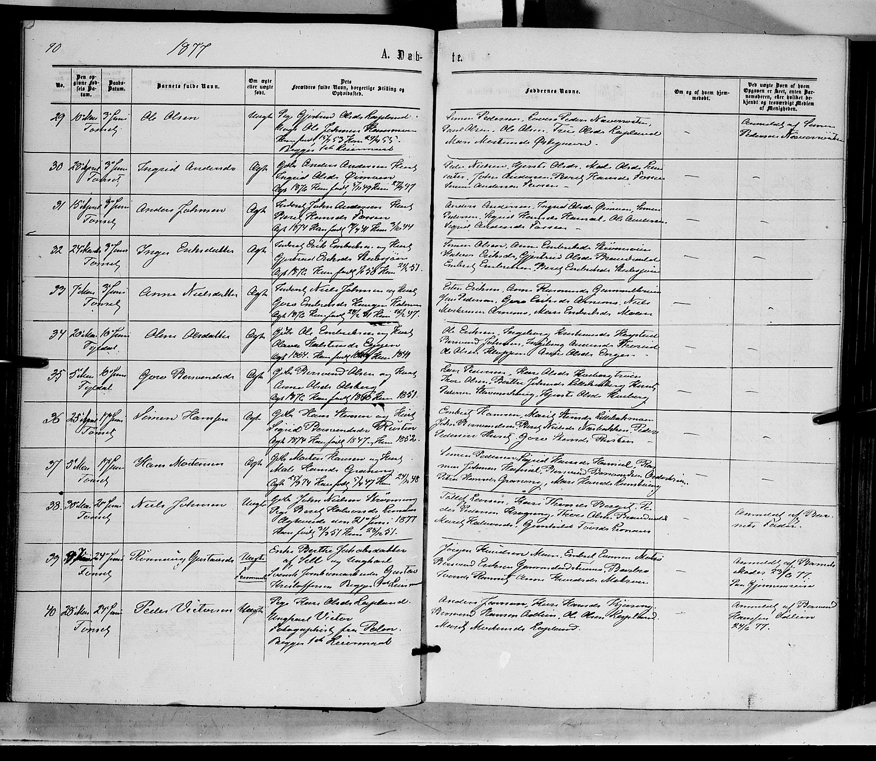 Tynset prestekontor, SAH/PREST-058/H/Ha/Haa/L0021: Parish register (official) no. 21, 1863-1879, p. 90
