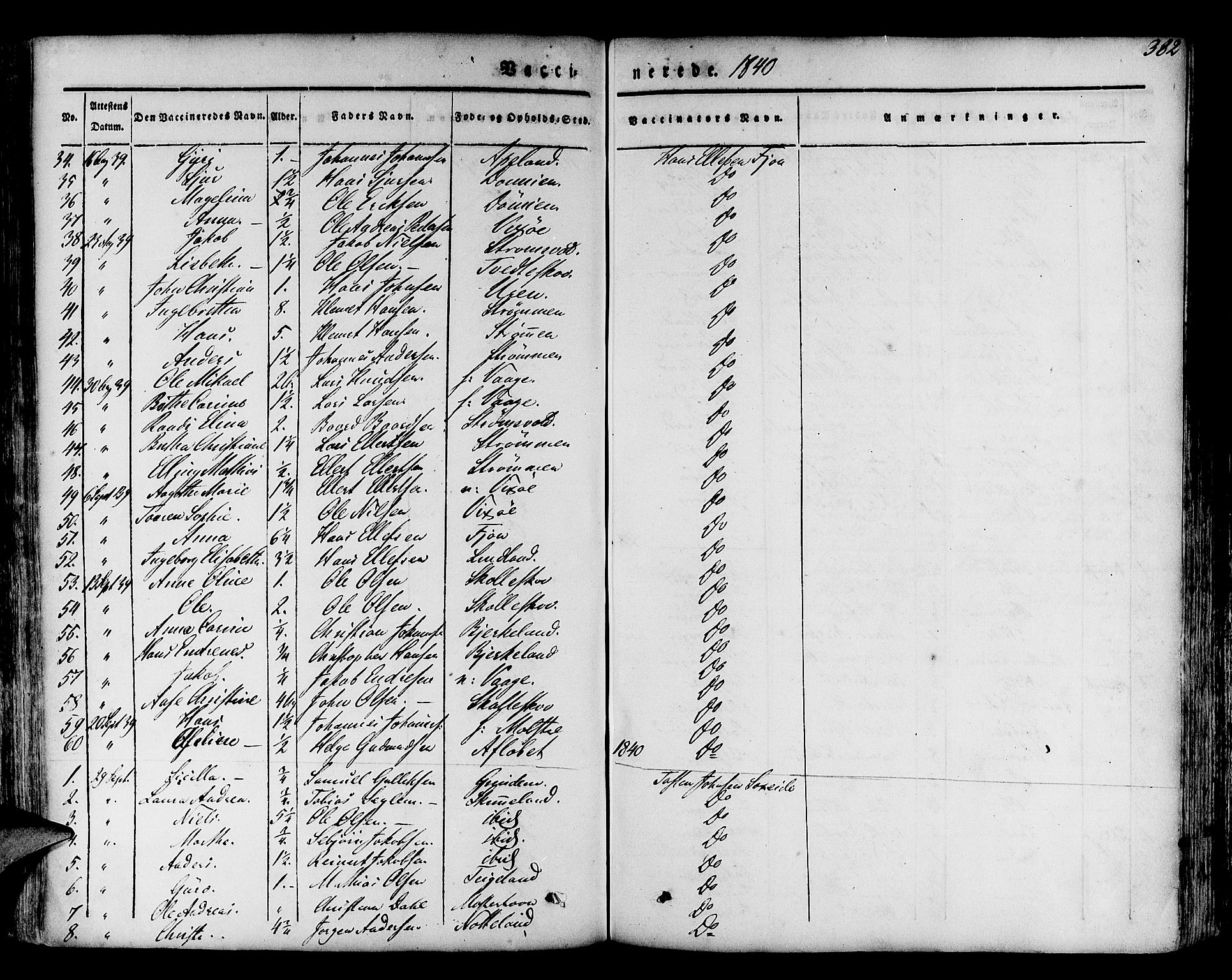 Finnås sokneprestembete, AV/SAB-A-99925/H/Ha/Haa/Haaa/L0006: Parish register (official) no. A 6, 1836-1850, p. 382