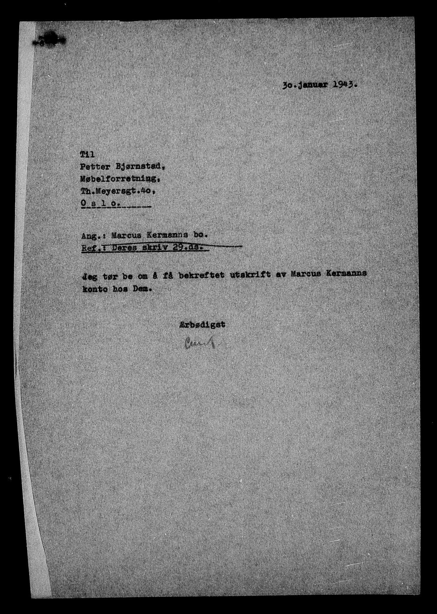 Justisdepartementet, Tilbakeføringskontoret for inndratte formuer, AV/RA-S-1564/H/Hc/Hcc/L0951: --, 1945-1947, p. 54