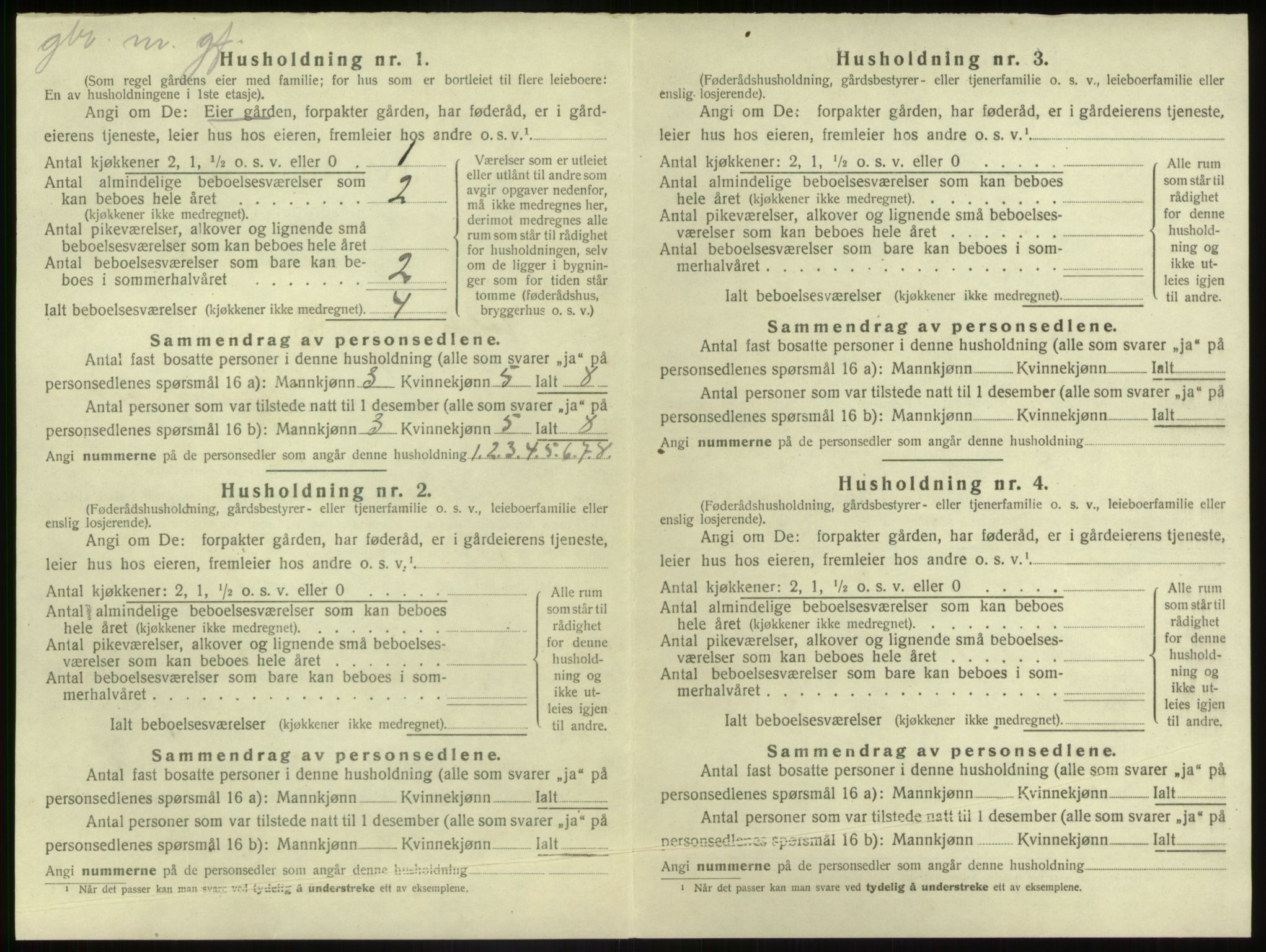 SAB, 1920 census for Jølster, 1920, p. 360