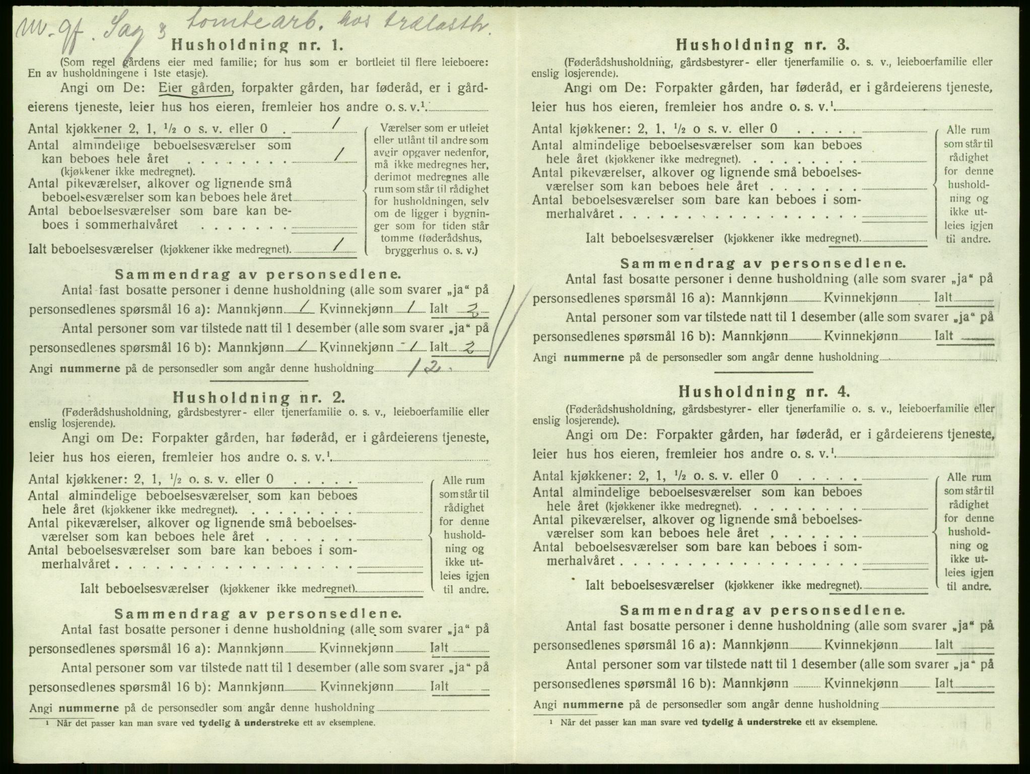 SAKO, 1920 census for Hof, 1920, p. 750