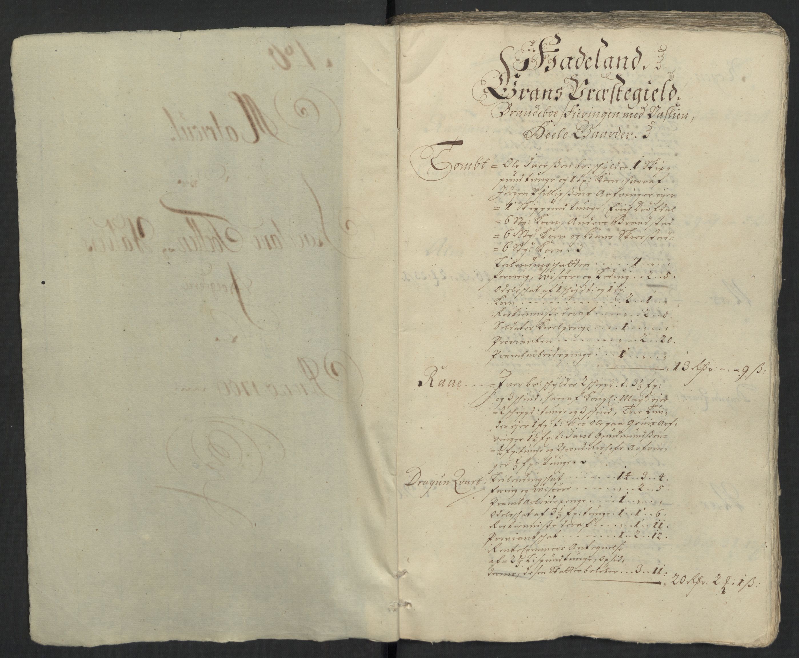 Rentekammeret inntil 1814, Reviderte regnskaper, Fogderegnskap, AV/RA-EA-4092/R18/L1306: Fogderegnskap Hadeland, Toten og Valdres, 1709, p. 54