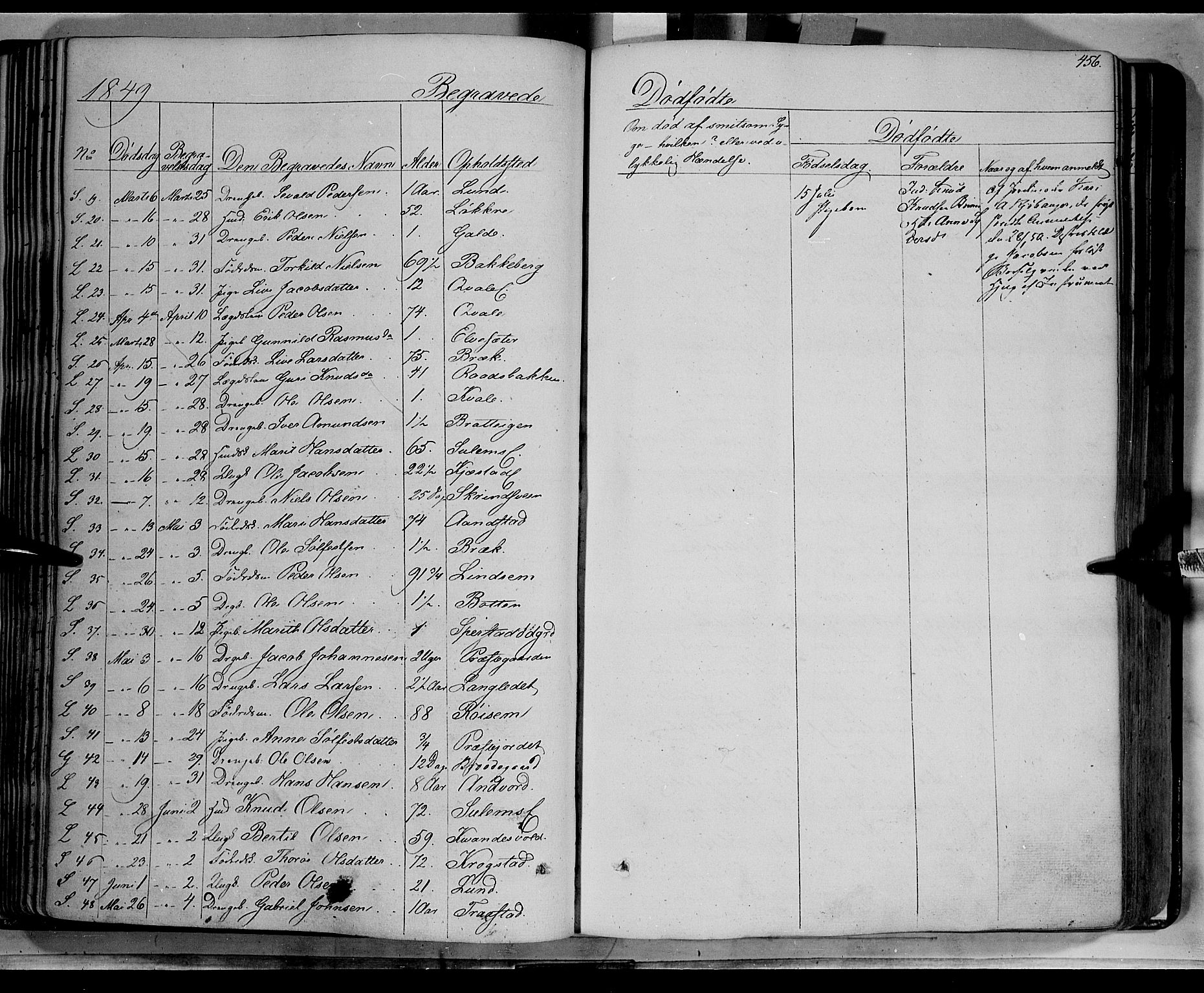 Lom prestekontor, SAH/PREST-070/K/L0006: Parish register (official) no. 6B, 1837-1863, p. 456