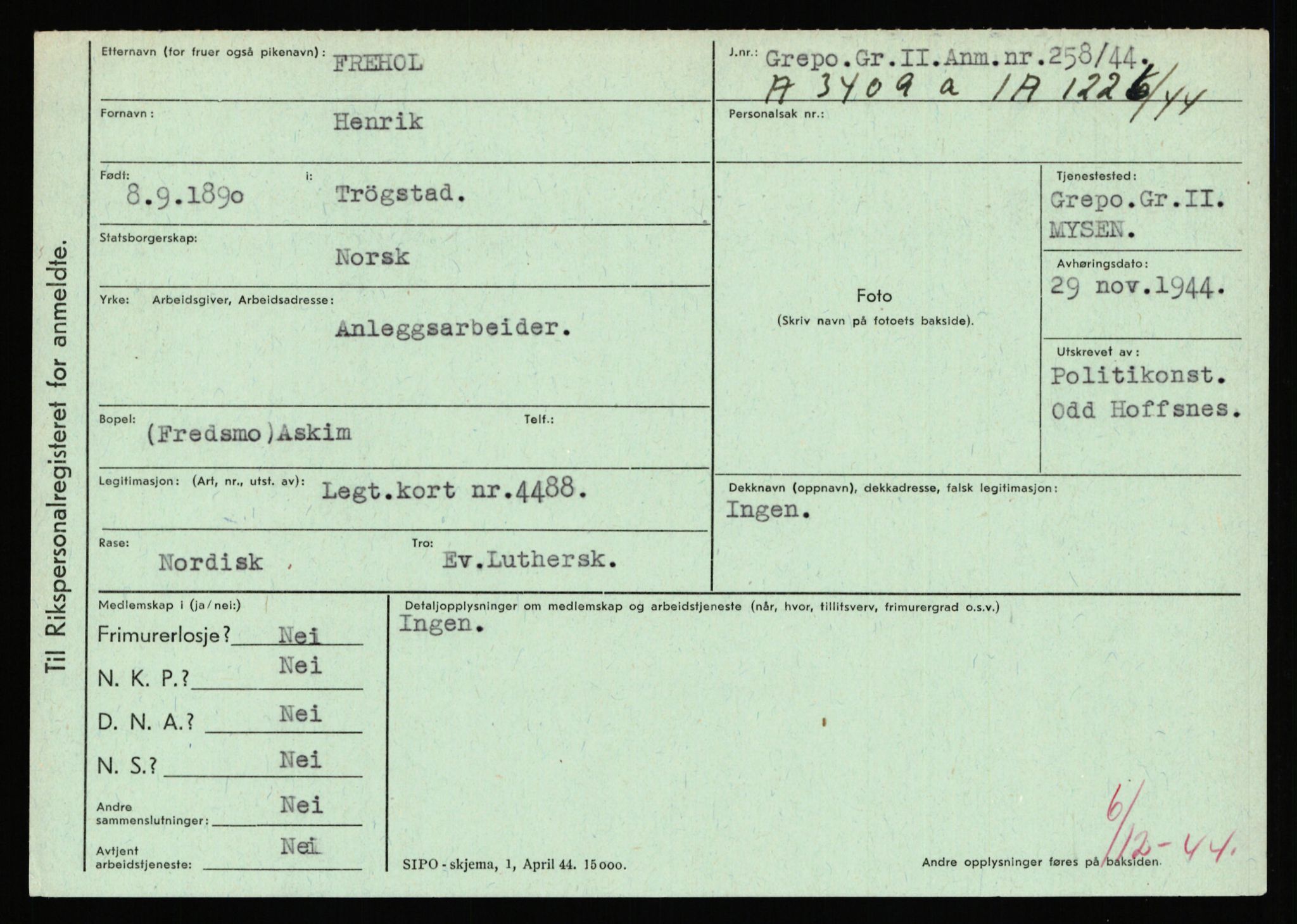 Statspolitiet - Hovedkontoret / Osloavdelingen, AV/RA-S-1329/C/Ca/L0004: Eid - funn av gjenstander	, 1943-1945, p. 4612