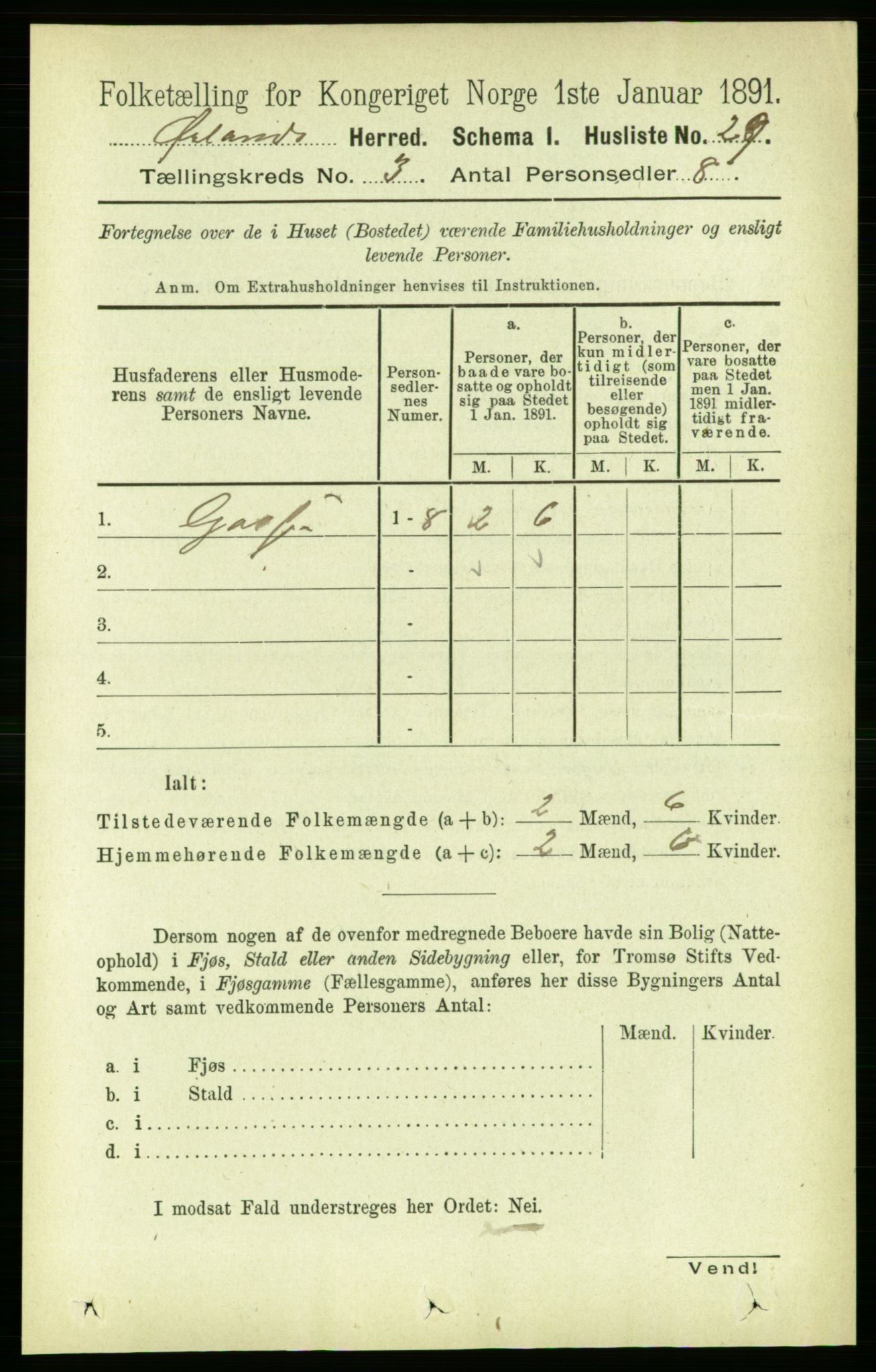 RA, 1891 census for 1621 Ørland, 1891, p. 953