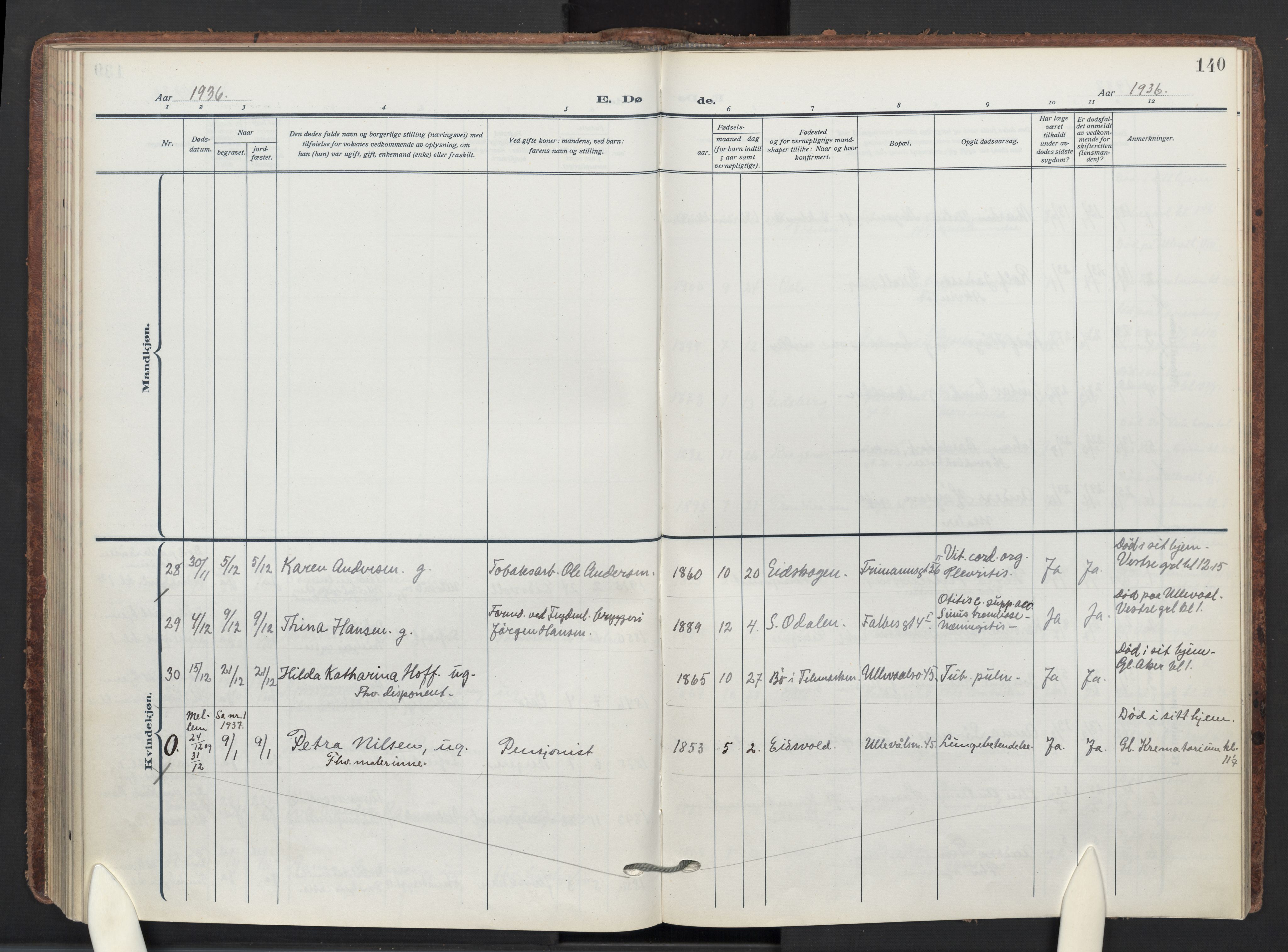 Markus prestekontor Kirkebøker, AV/SAO-A-10830/F/L0004: Parish register (official) no. 4, 1917-1943, p. 140