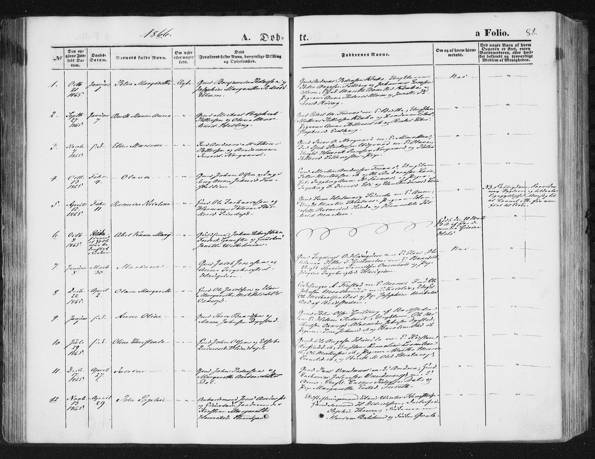 Ministerialprotokoller, klokkerbøker og fødselsregistre - Nord-Trøndelag, SAT/A-1458/746/L0447: Parish register (official) no. 746A06, 1860-1877, p. 82