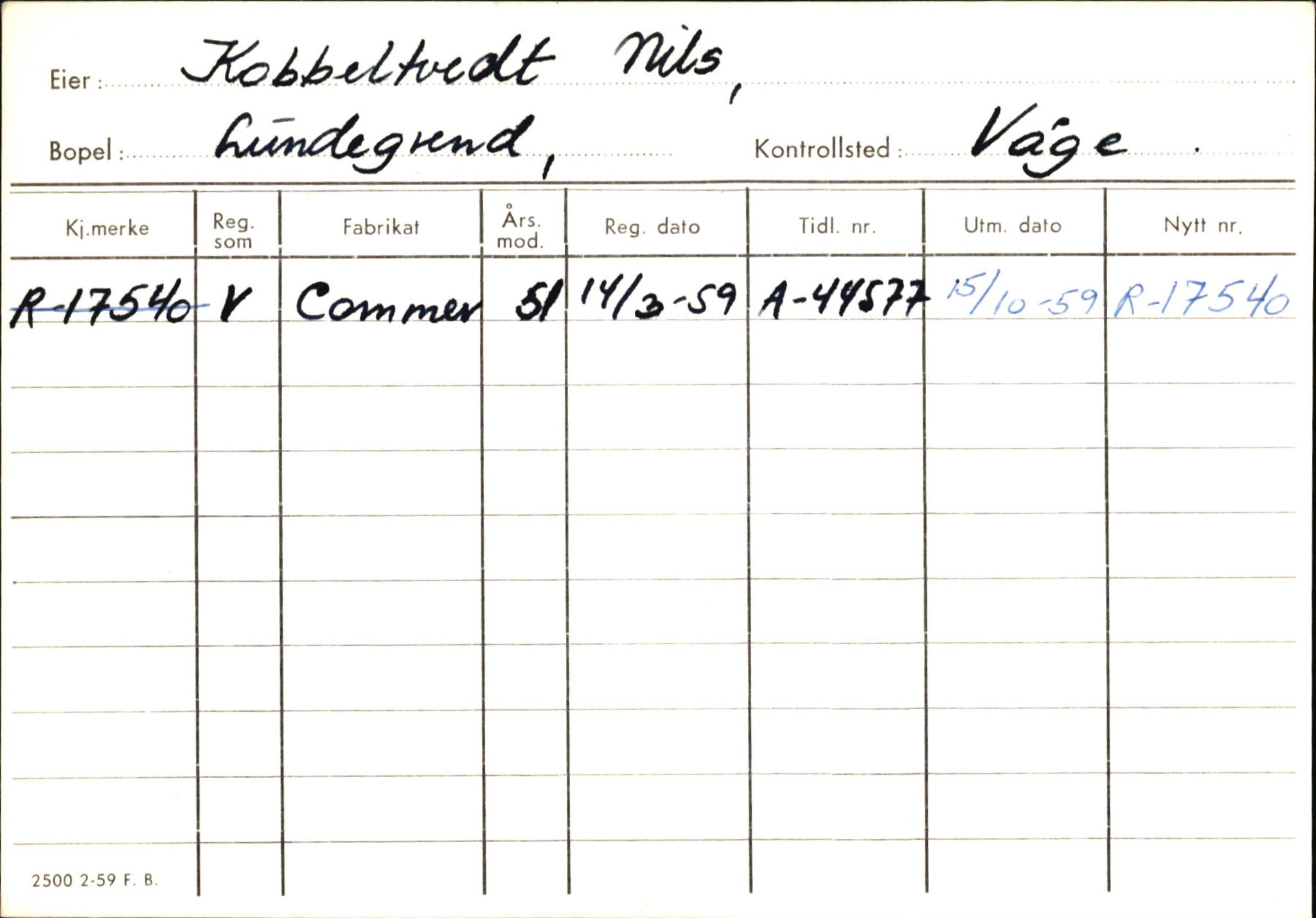 Statens vegvesen, Hordaland vegkontor, AV/SAB-A-5201/2/Ha/L0030: R-eierkort K, 1920-1971, p. 30