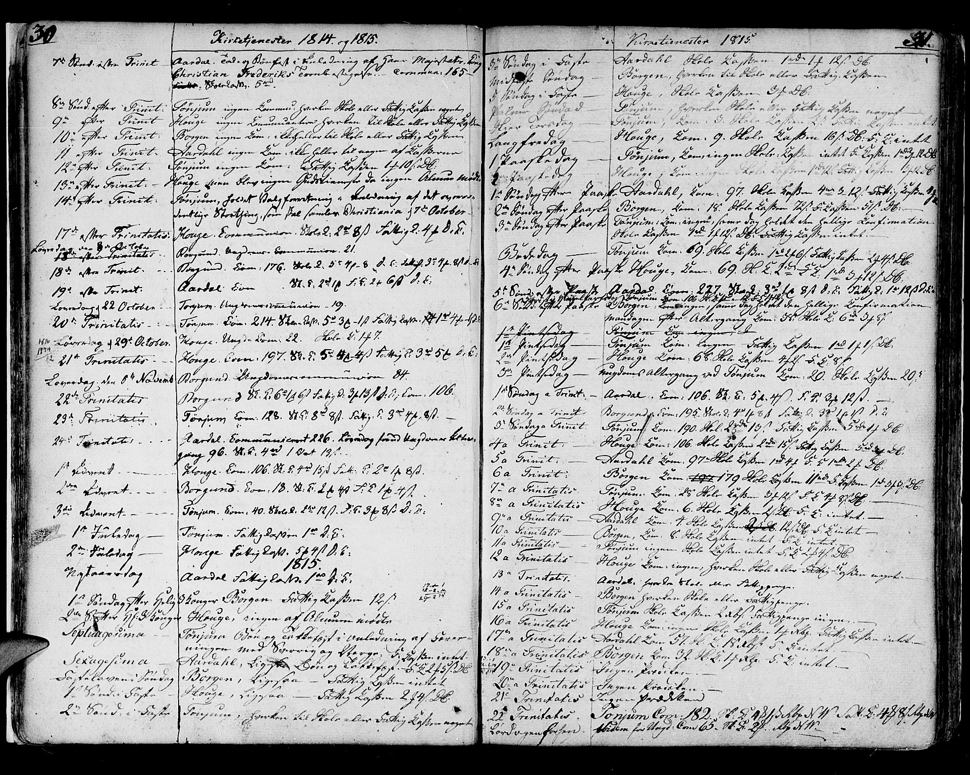 Lærdal sokneprestembete, AV/SAB-A-81201: Parish register (official) no. A 4, 1805-1821, p. 30-31
