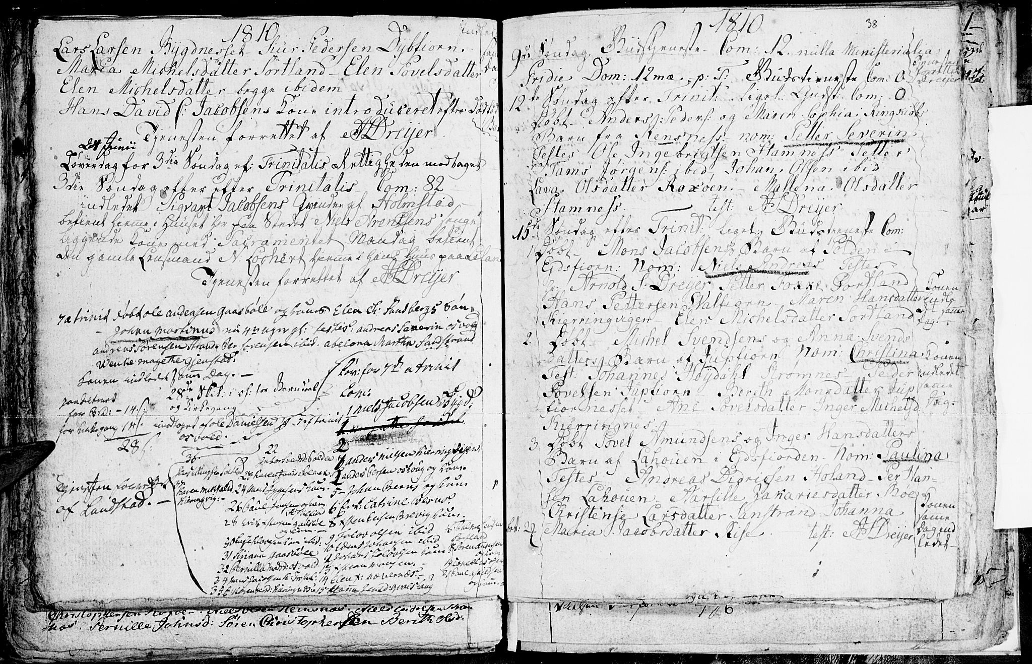 Ministerialprotokoller, klokkerbøker og fødselsregistre - Nordland, AV/SAT-A-1459/895/L1367: Parish register (official) no. 895A02, 1795-1811, p. 38