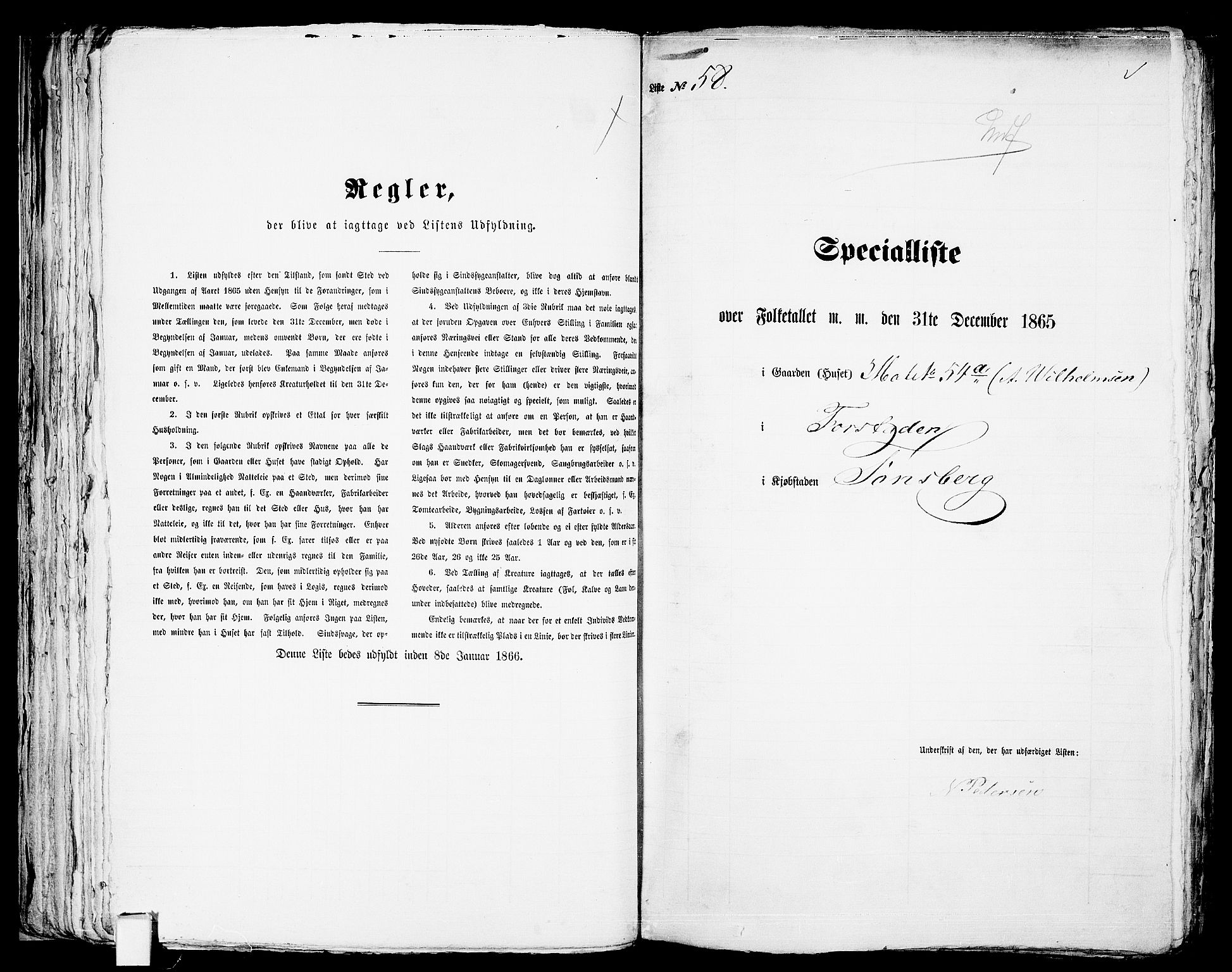 RA, 1865 census for Tønsberg, 1865, p. 134