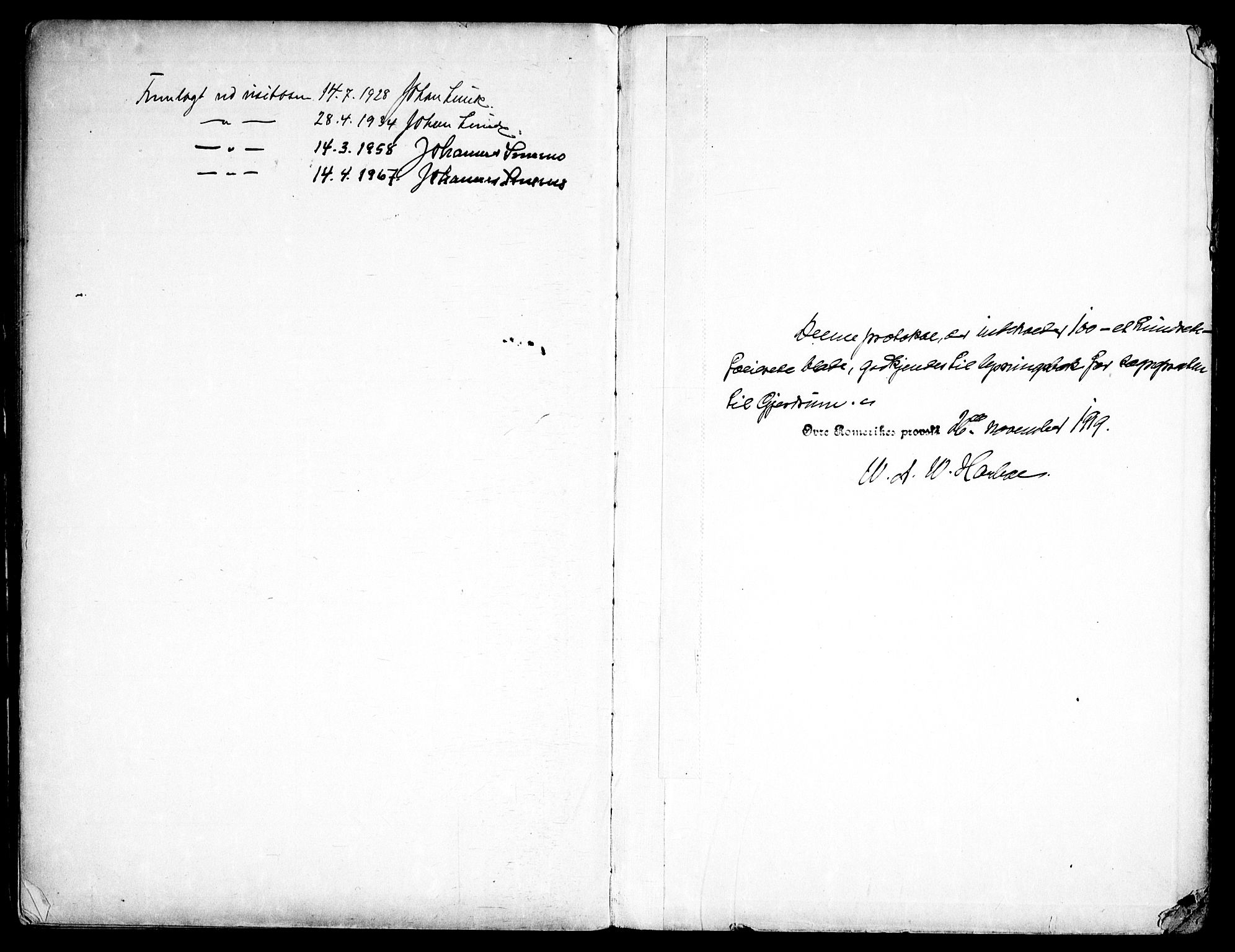 Gjerdrum prestekontor Kirkebøker, SAO/A-10412b/H/Ha/L0001: Banns register no. 1, 1920-1969