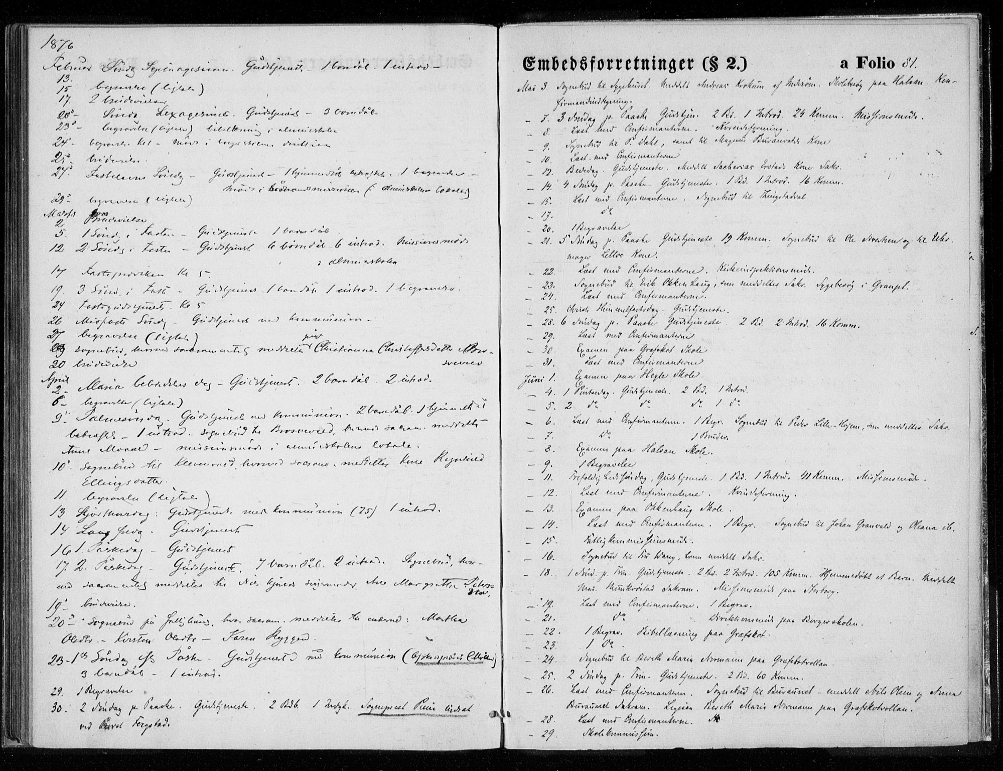 Ministerialprotokoller, klokkerbøker og fødselsregistre - Nord-Trøndelag, AV/SAT-A-1458/720/L0187: Parish register (official) no. 720A04 /1, 1875-1879, p. 81