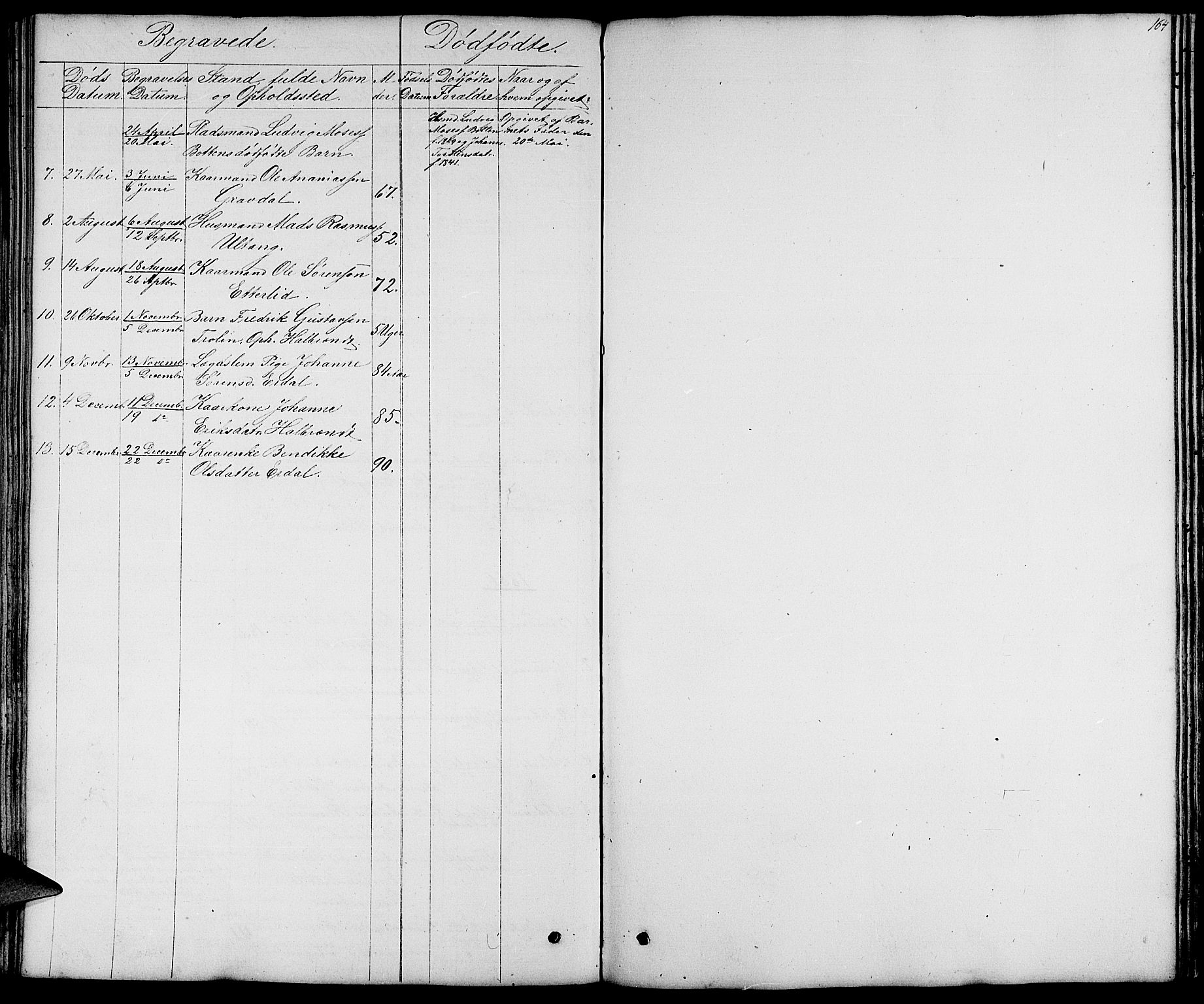 Førde sokneprestembete, AV/SAB-A-79901/H/Hab/Haba/L0001: Parish register (copy) no. A 1, 1853-1880, p. 164