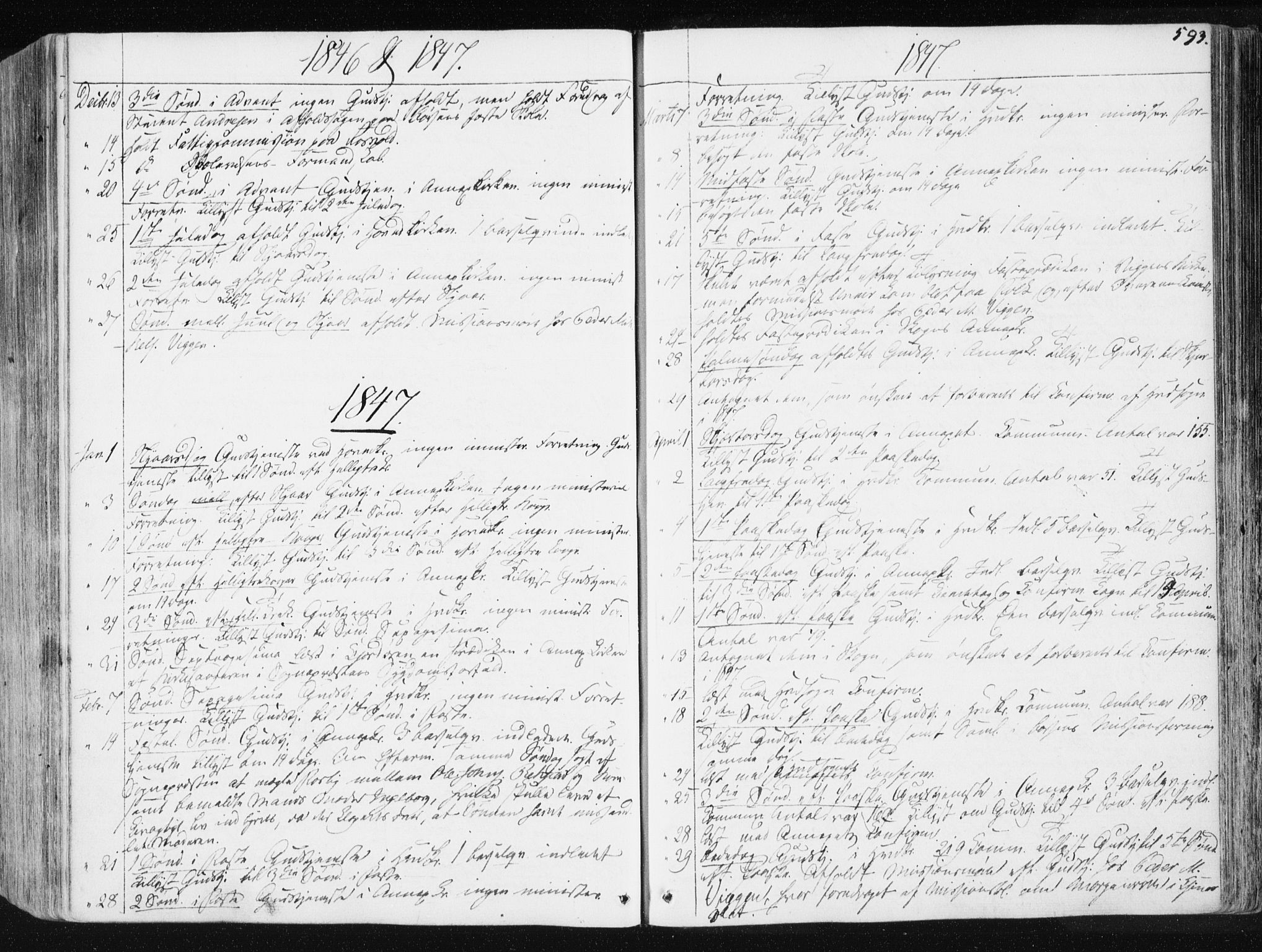Ministerialprotokoller, klokkerbøker og fødselsregistre - Sør-Trøndelag, SAT/A-1456/665/L0771: Parish register (official) no. 665A06, 1830-1856, p. 593