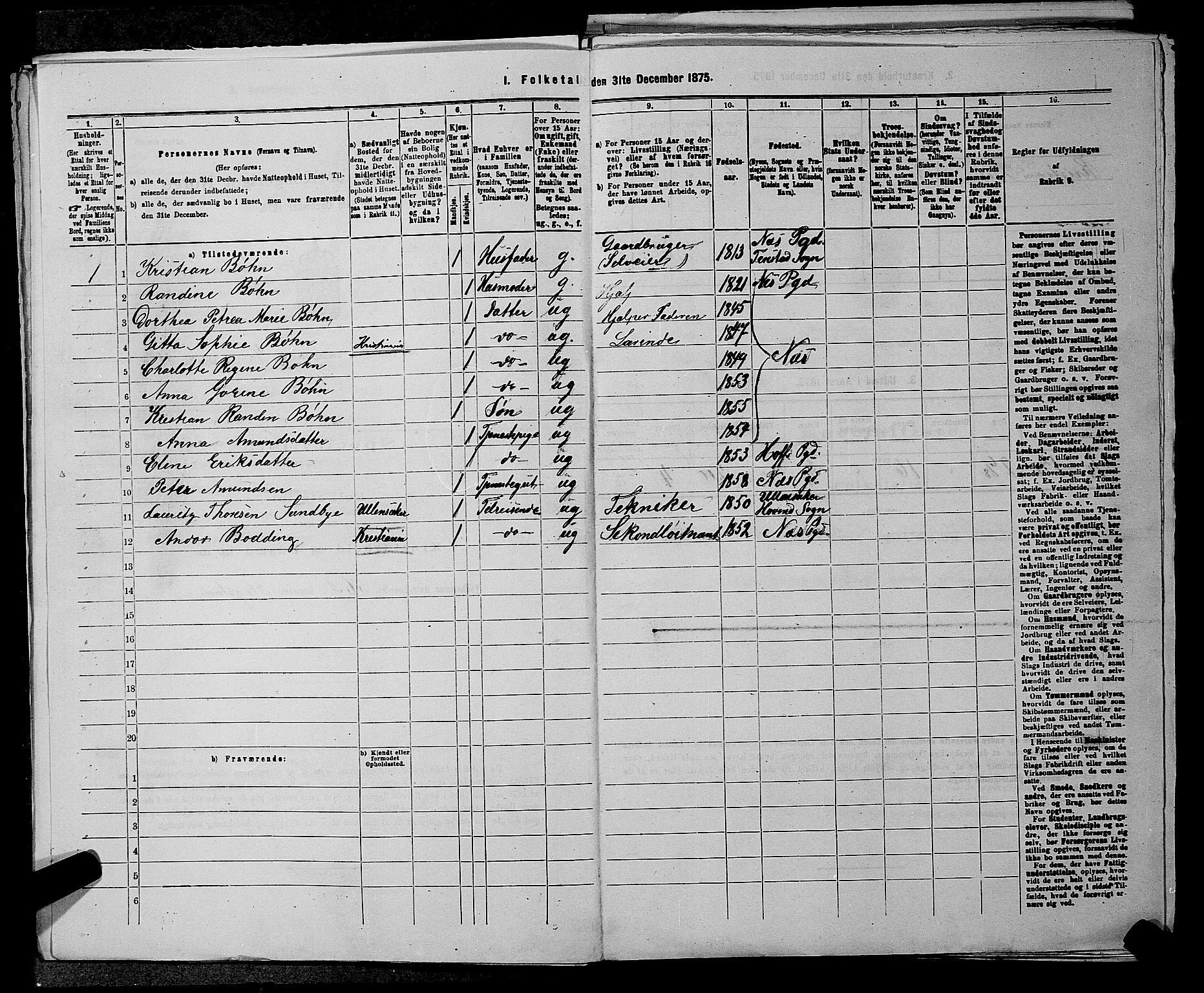 RA, 1875 census for 0236P Nes, 1875, p. 505