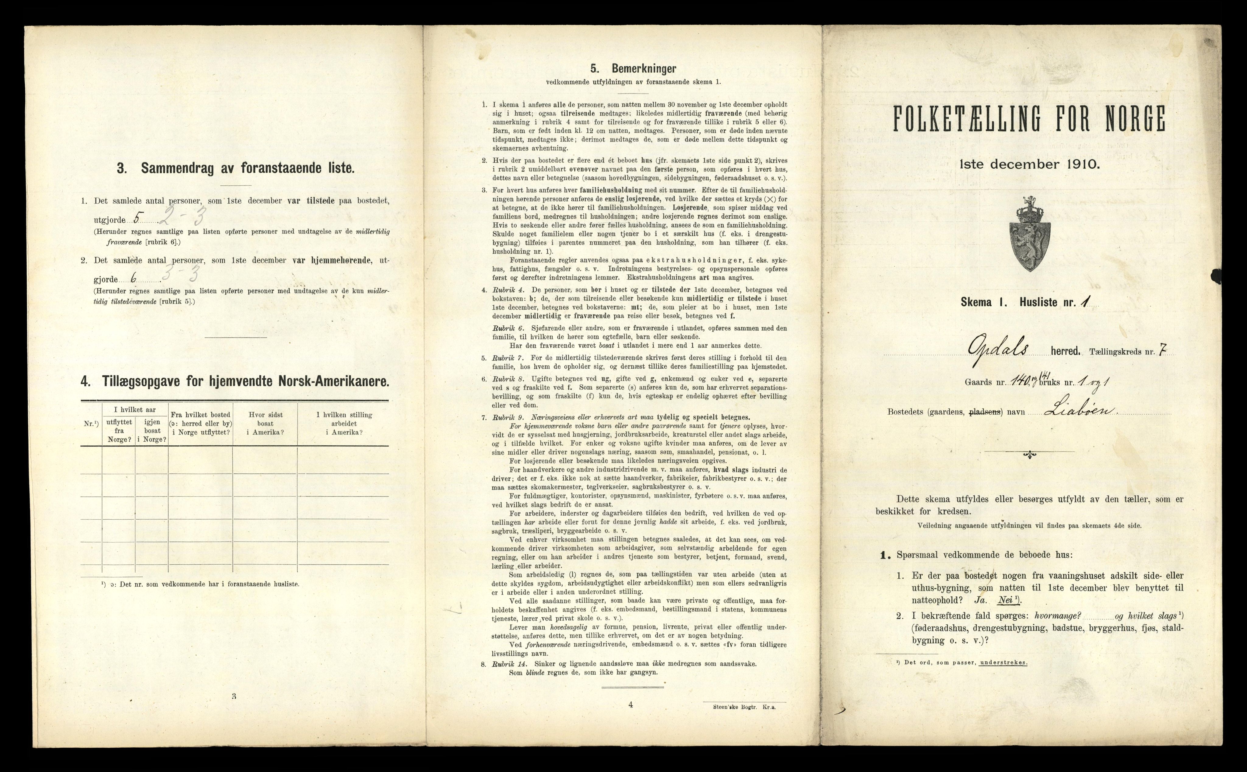 RA, 1910 census for Oppdal, 1910, p. 811