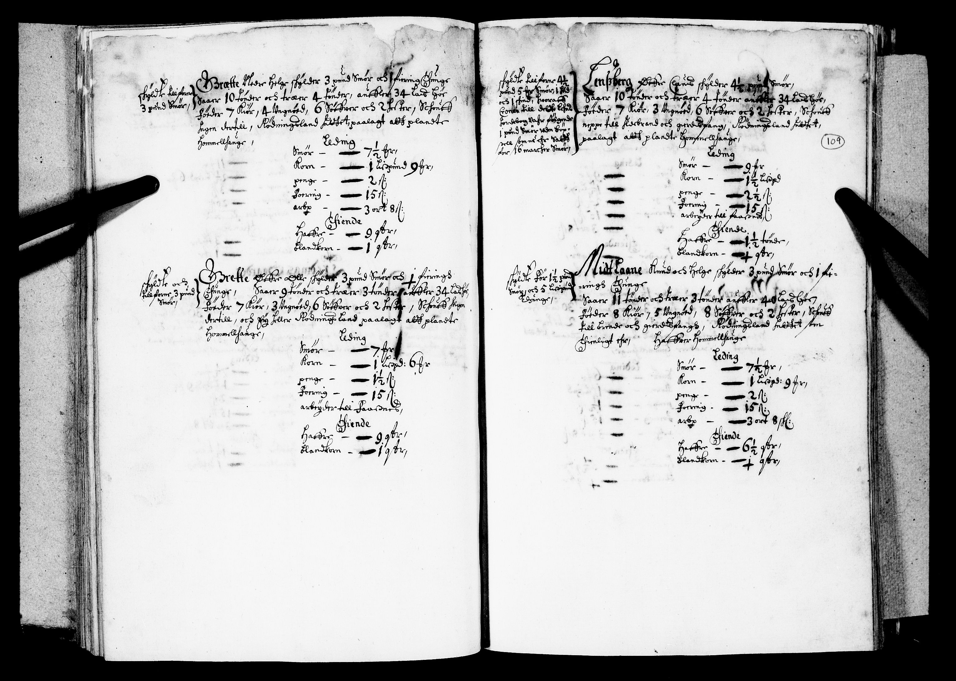 Rentekammeret inntil 1814, Realistisk ordnet avdeling, AV/RA-EA-4070/N/Nb/Nba/L0019: Tønsberg len, 1. del, 1668, p. 108b-109a