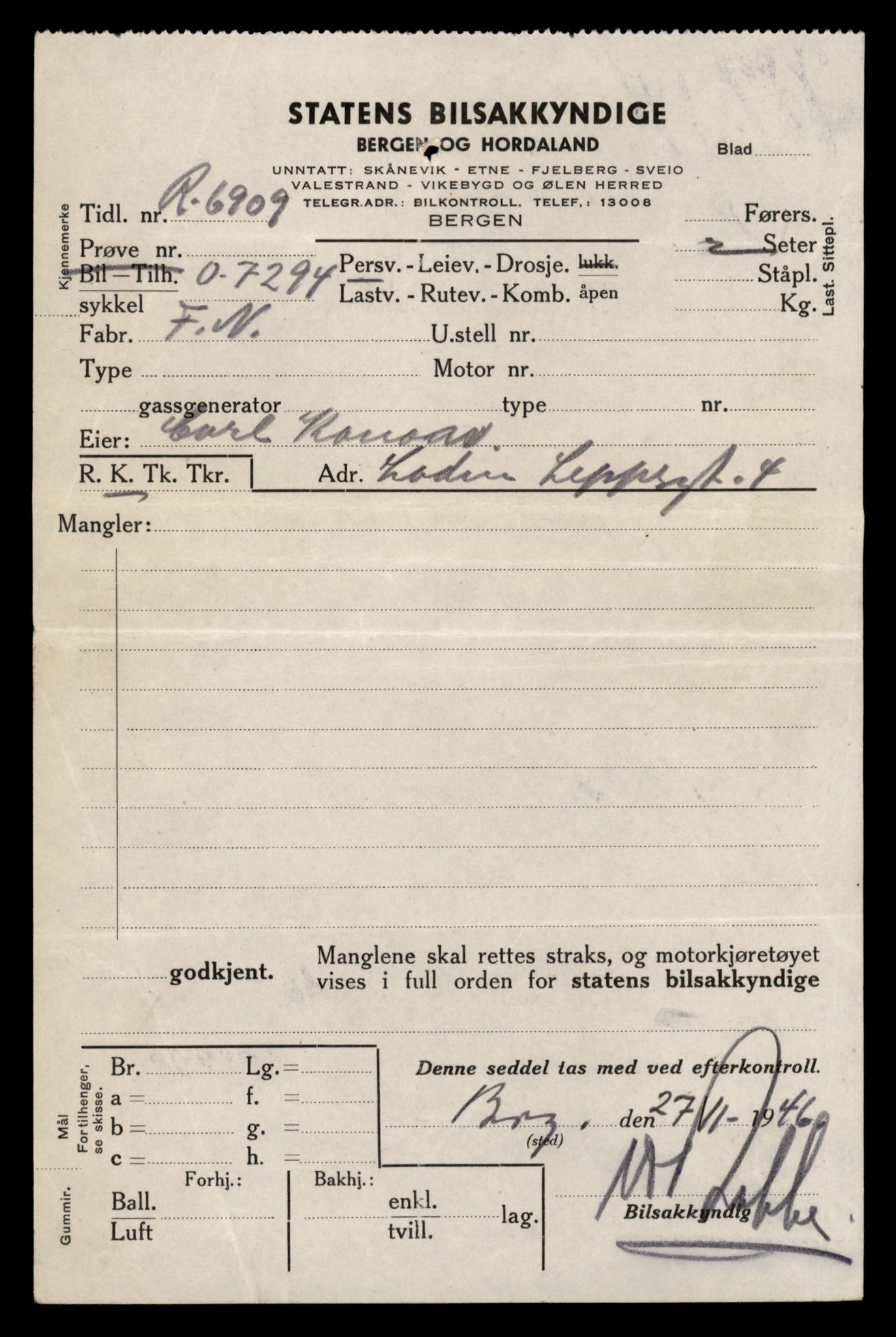 Møre og Romsdal vegkontor - Ålesund trafikkstasjon, AV/SAT-A-4099/F/Fe/L0037: Registreringskort for kjøretøy T 13031 - T 13179, 1927-1998, p. 191